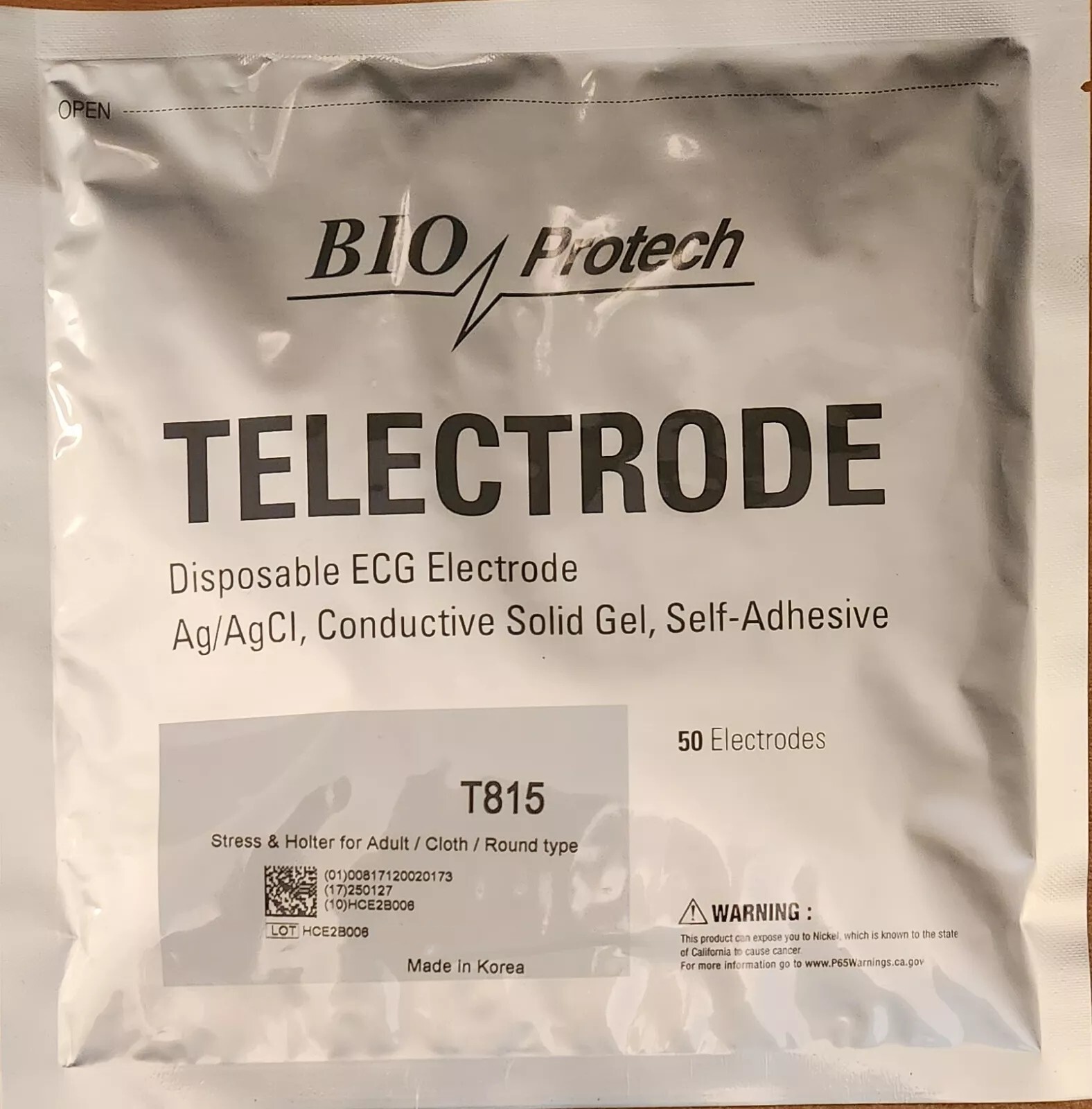 BioProtech T815 ECG EKG Monitoring Cloth Electrode - 4000 Electrodes 50pc x 80
