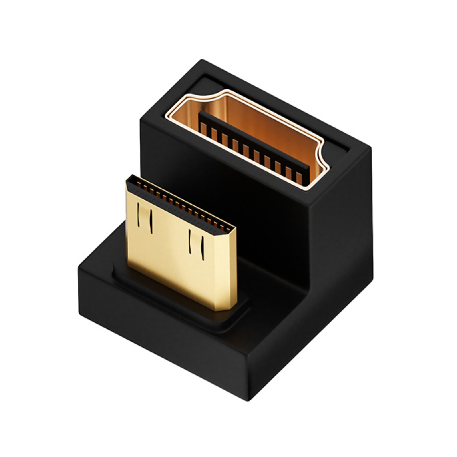 U Shape Mini HDMI Male To HDMI Female Adapter 8K HDMI To 180 Degree Converter d