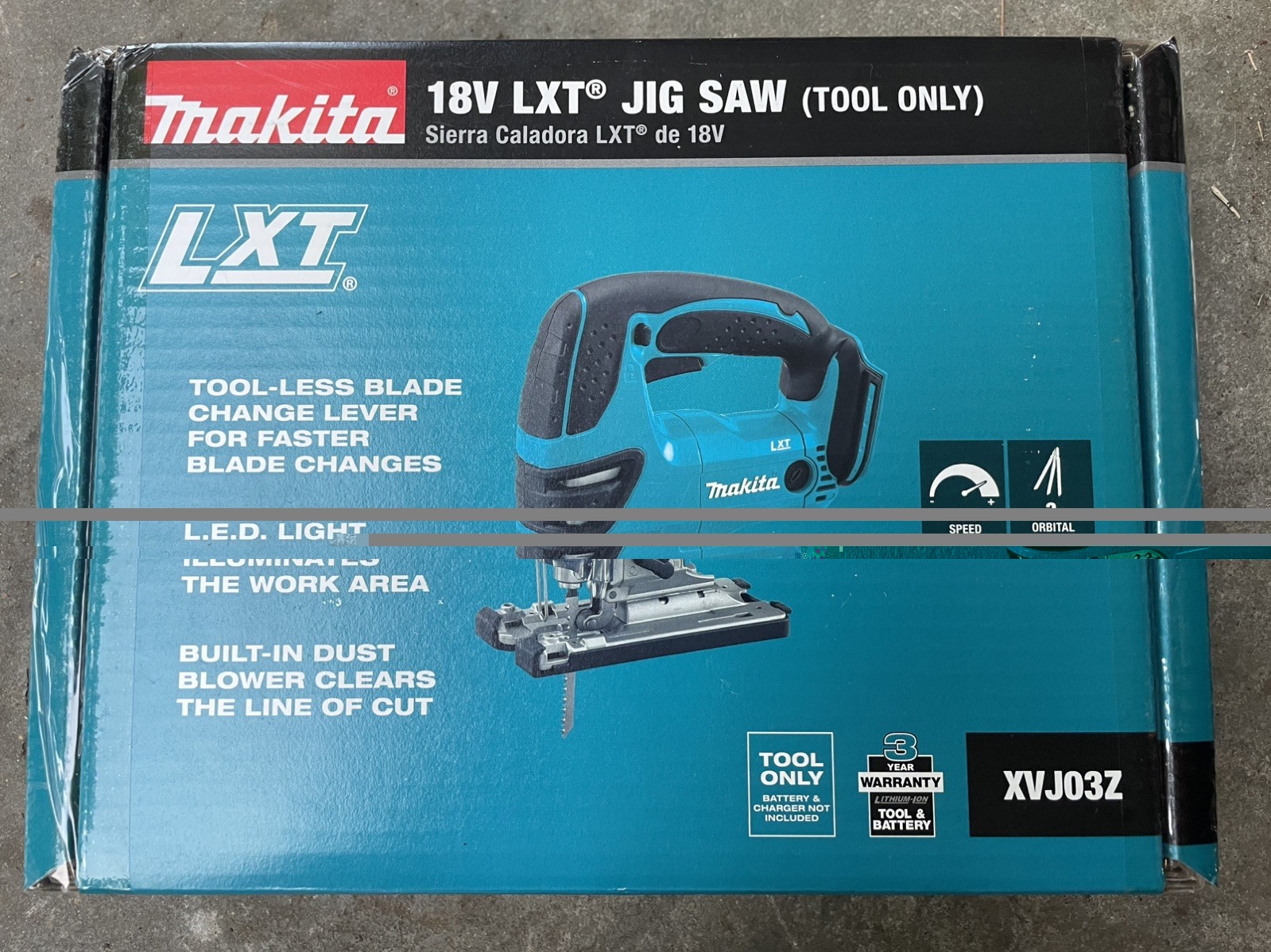 Makita XVJ03Z 18 Volt 2600 SPM Lithium Ion Cordless Battery Jig Saw (Tool Only)