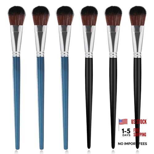 6 Pack Mop Brush for Acrylic Painting - 1 Inch Blending Brush for Acrylic