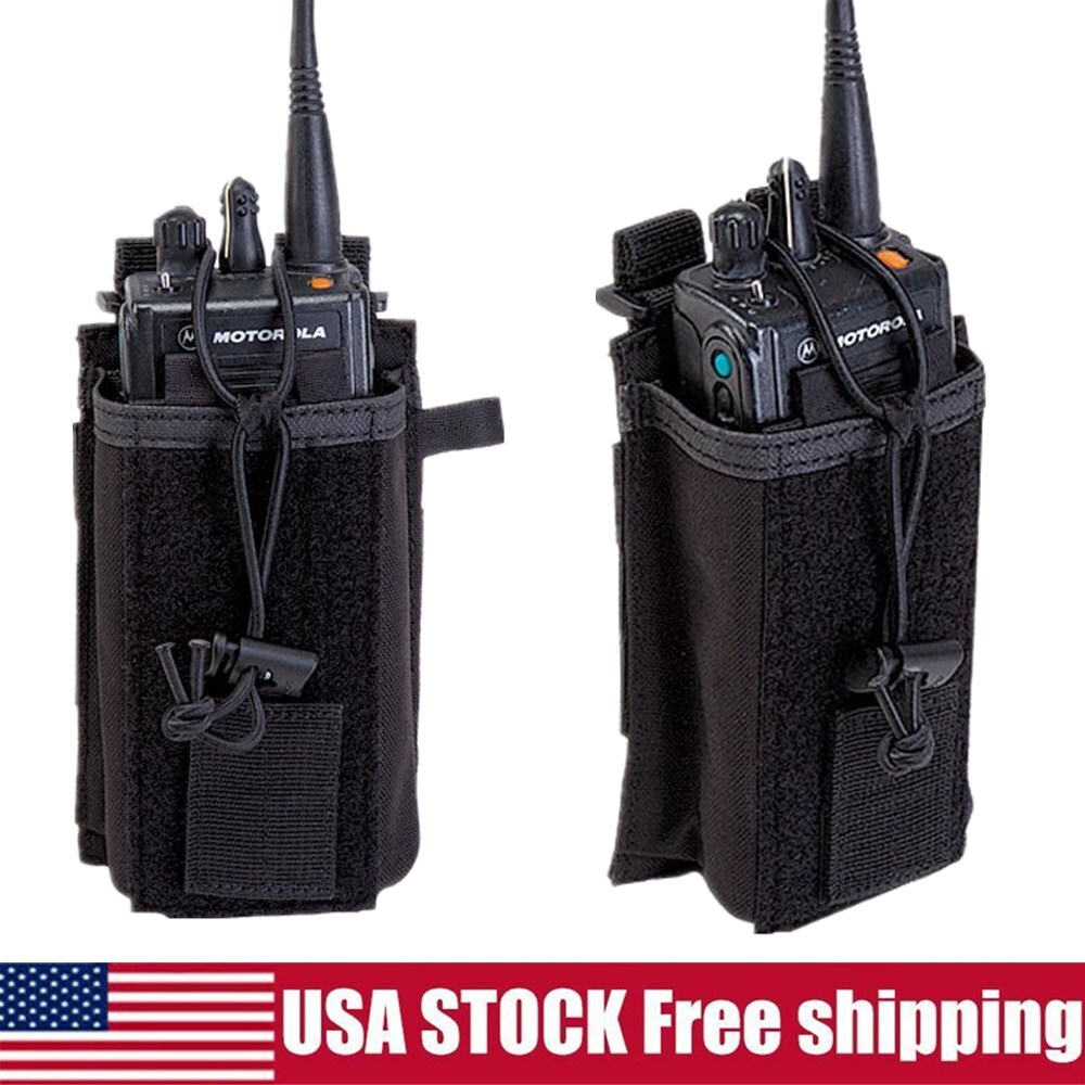 Tactical Hunting Walkie Talkie Holder Bag Sport Military Molle Nylon Radio Pouch