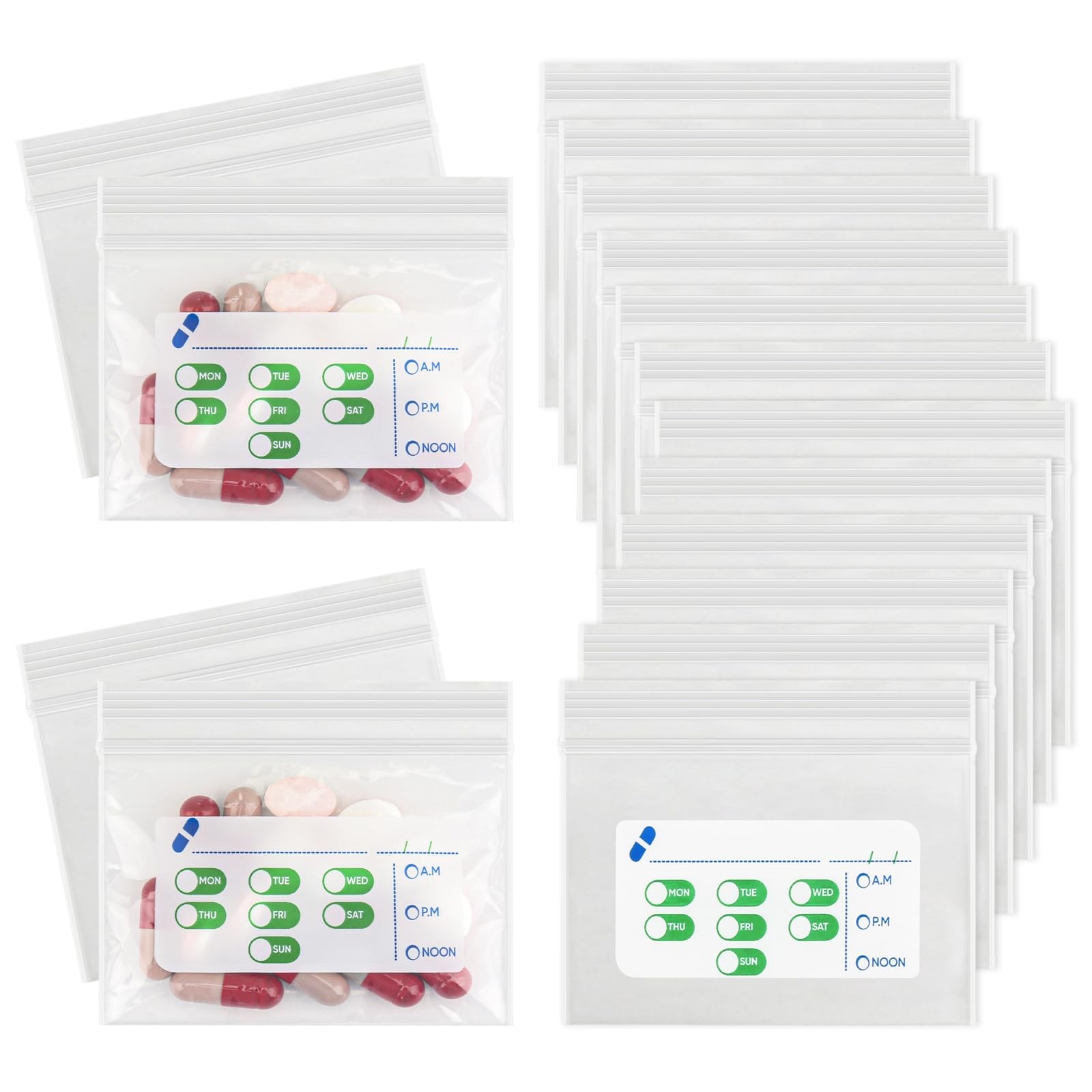 Pill Bags 500 Count - 3X2.75 3 Mil Small Ziplock Bags for Pills – BPA-Free Pi...
