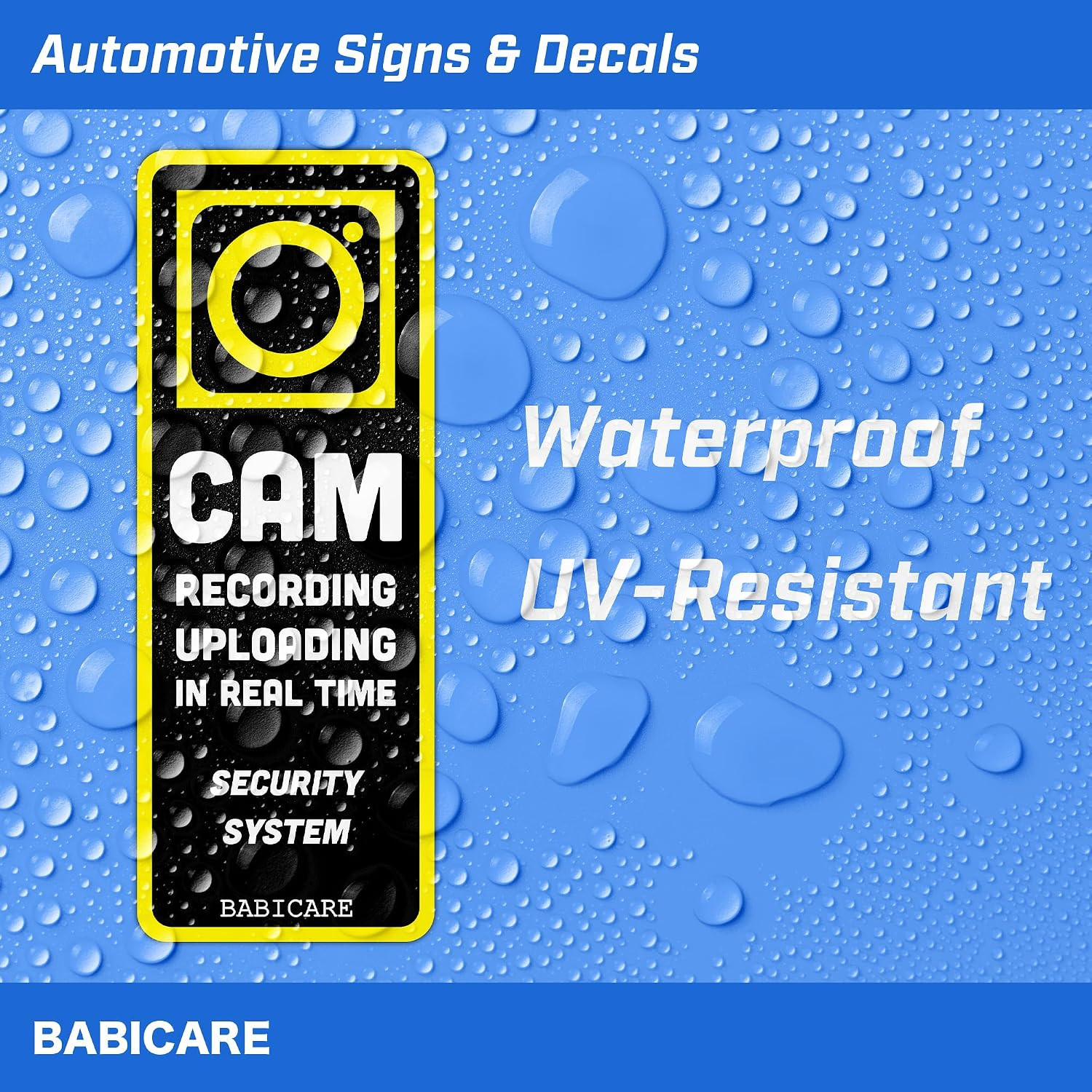 Camera Recording Stickers/Anti-UV/Waterproof/Suitable for Smooth Surfaces (2 Pac