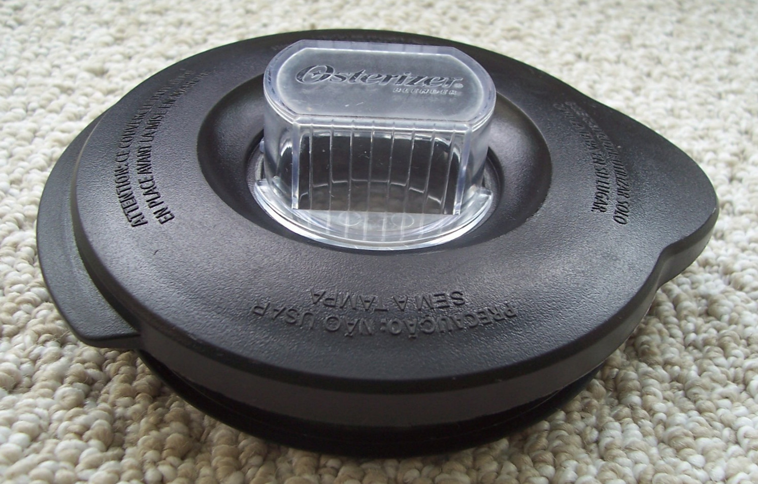 Genuine Oster Osterizer Round Black Blender Lid W/ Cap 124462 OEM