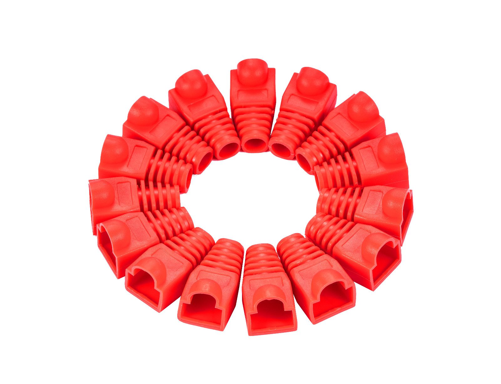 10 pcs Boot Cap Cover for RJ45 Network Connectors Cat5 Cat5e Cat6 Cable Red