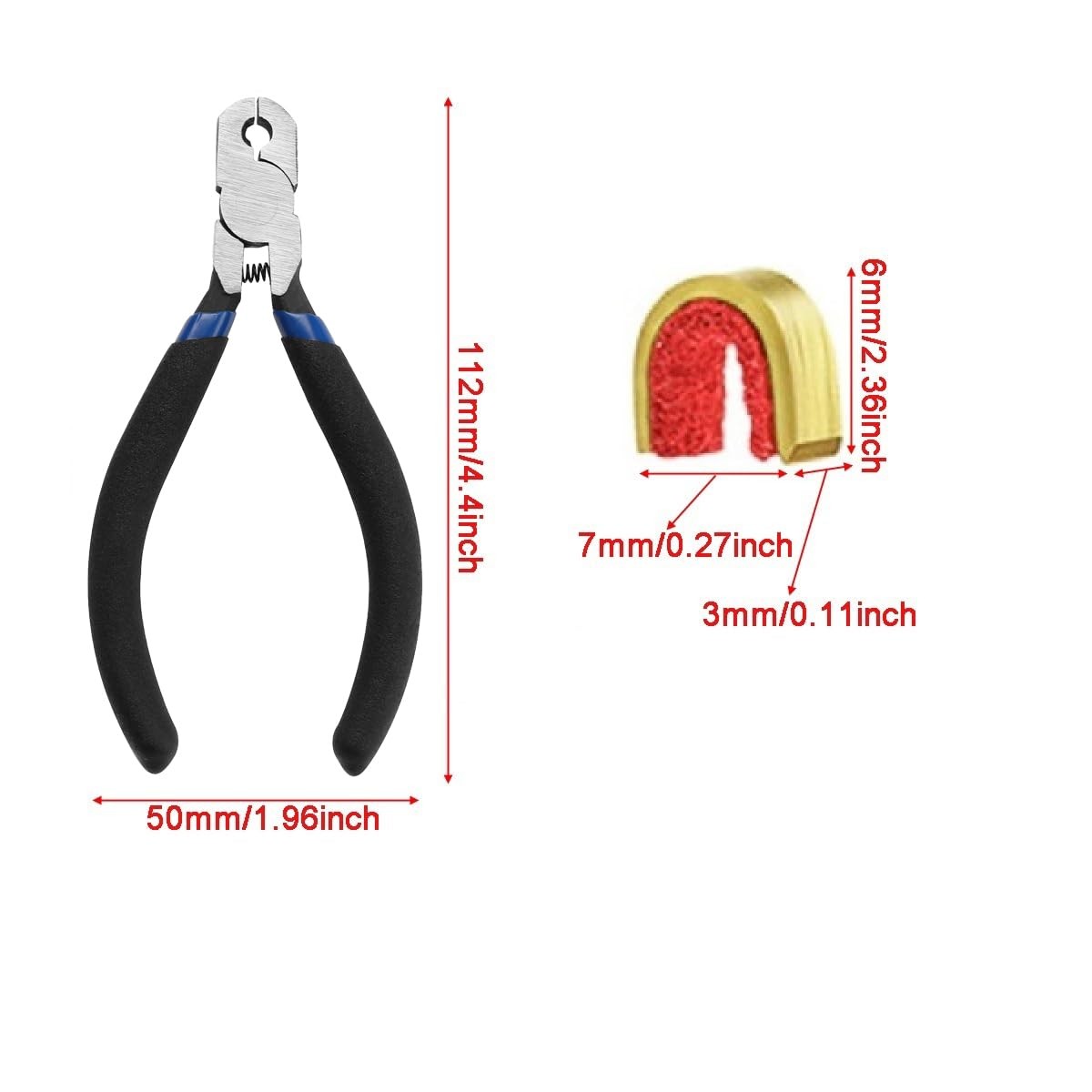 8Pcs Archery Nocking Point Set T Square Ruler Pliers Recurve Compound