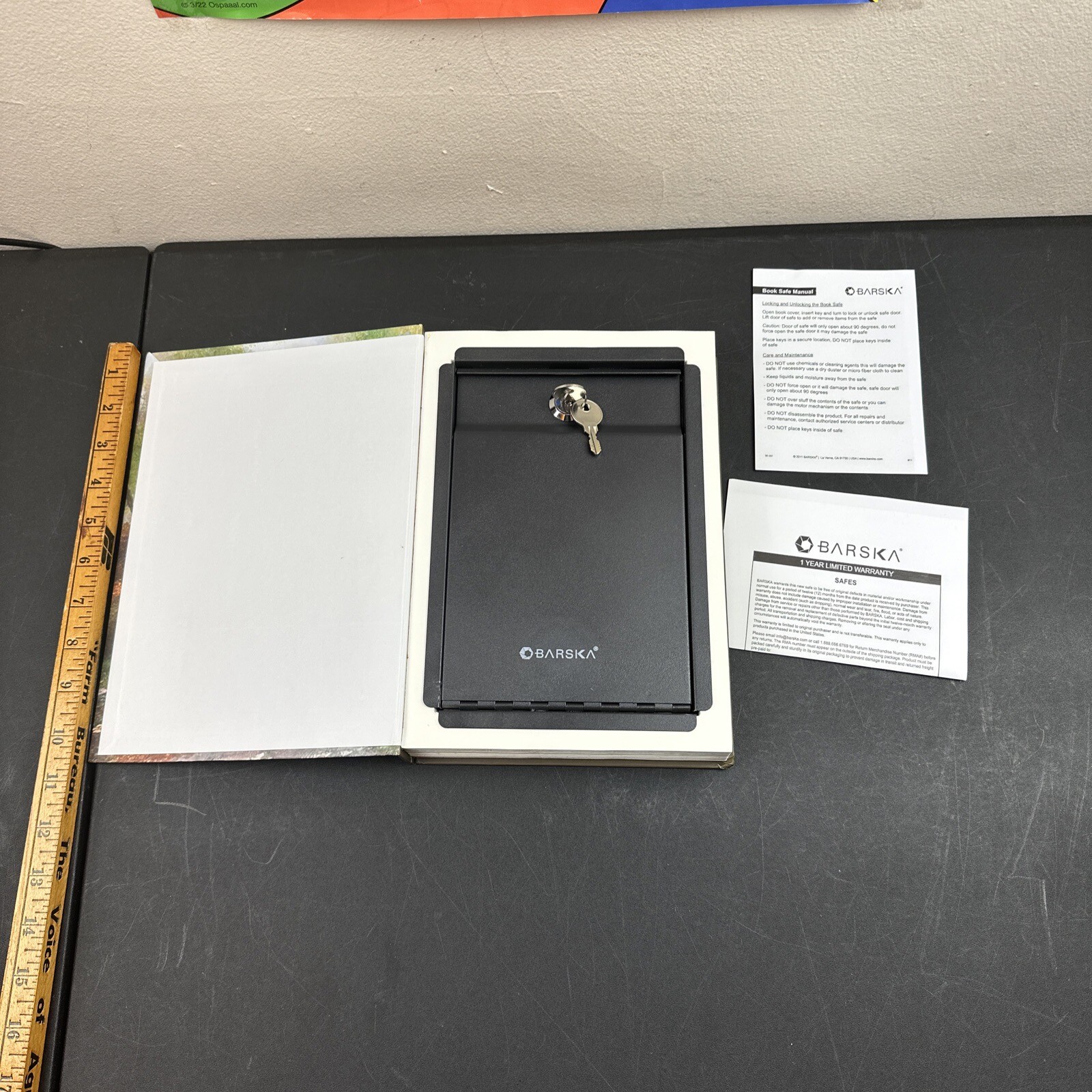 Hidden Real Book Safe w/ key lock by Barska AX11682, Makes it a Great Gift Item