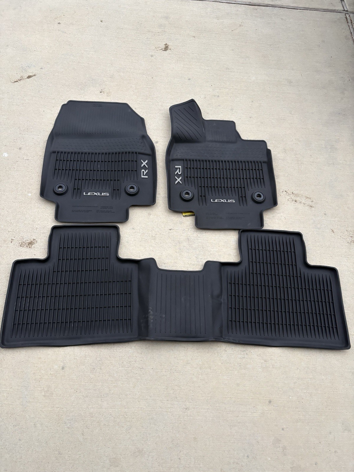 LEXUS RX 2023-2026  3PCS  BLACK ALL WEATHER FLOOR LINERS PT206-48231-20
