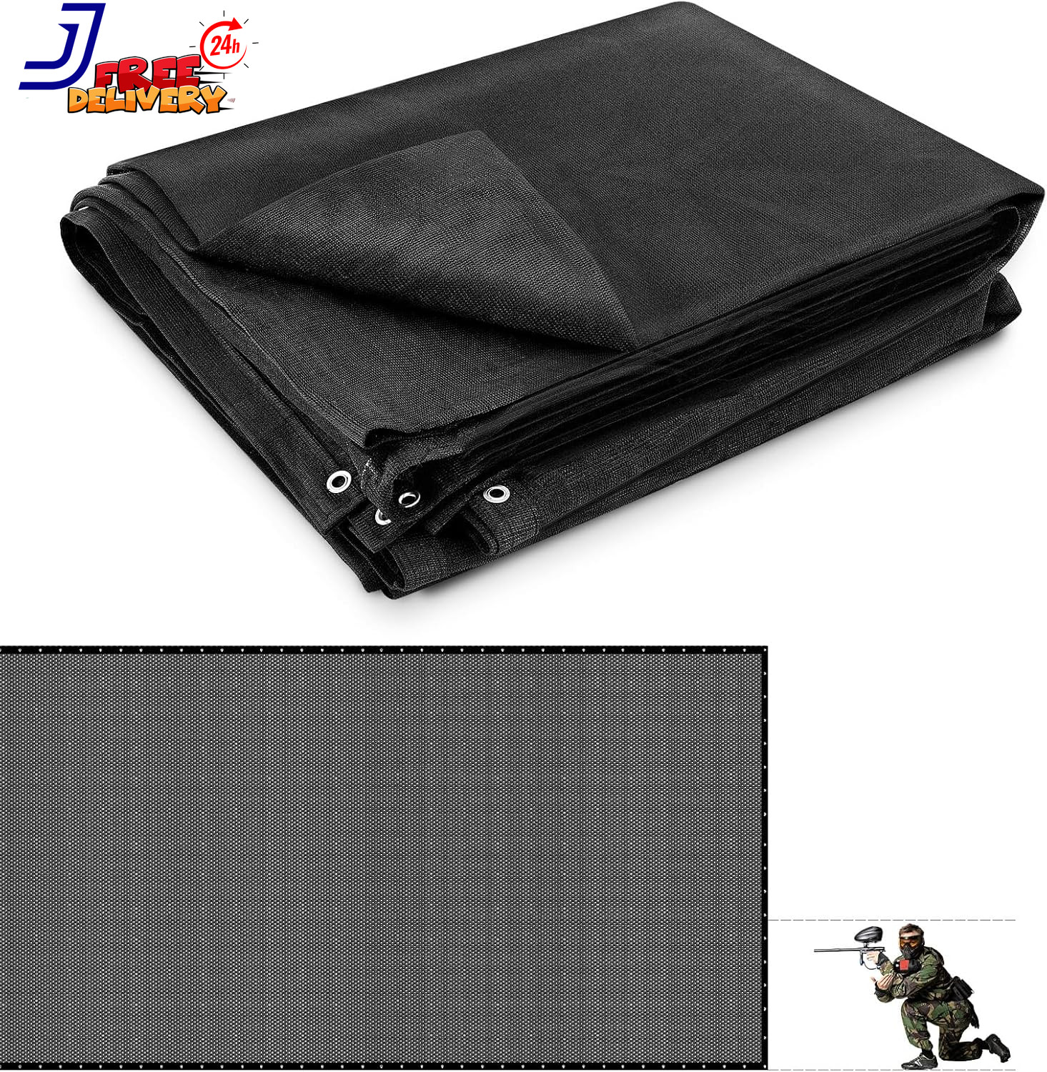 10 FT X 100 FT Paintball Net HDPE Heavy Duty Paintball Barrier Equipment fo