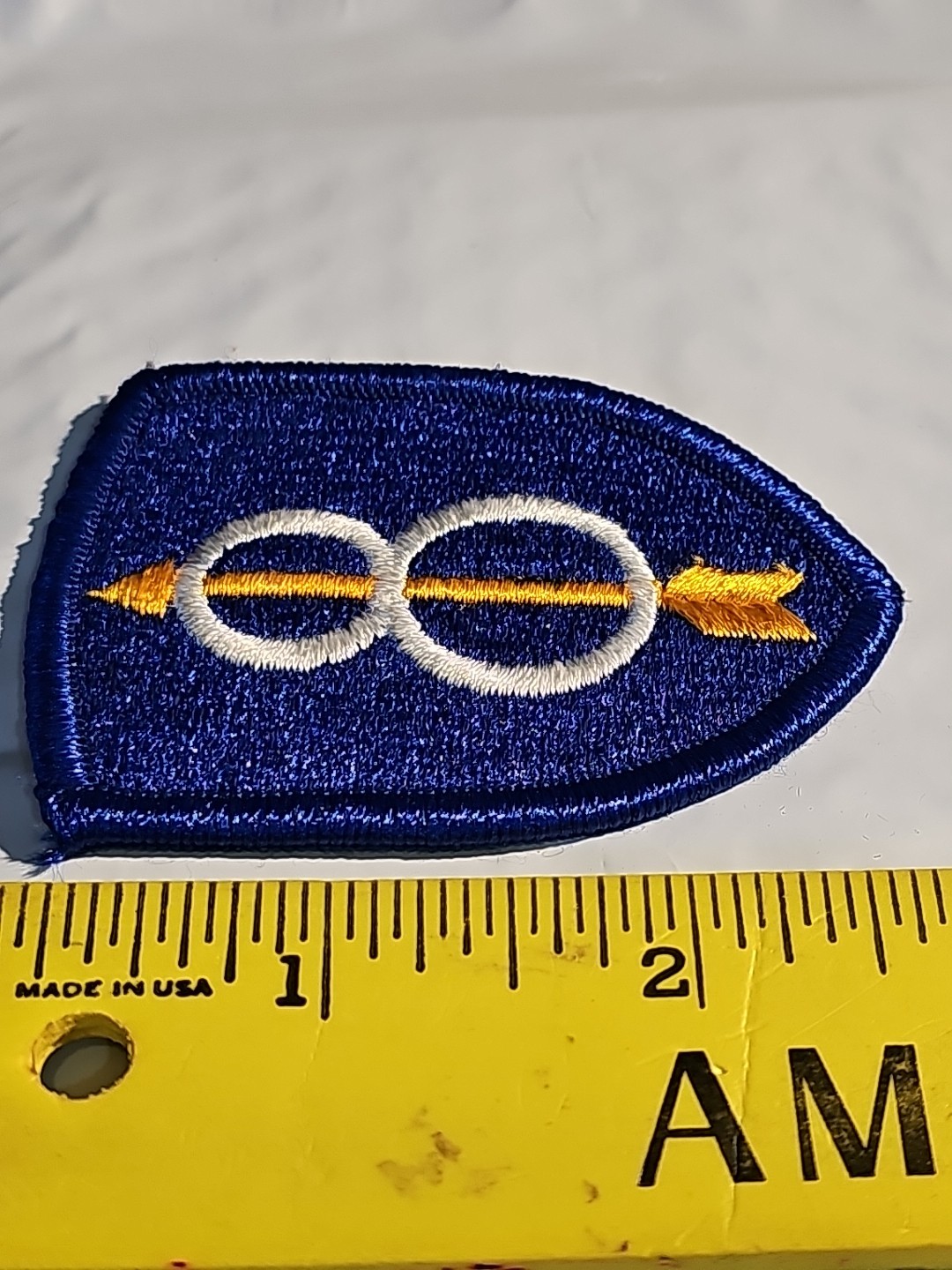 US Army 8th Infantry Iron On Patch Embroidered Blue Border New