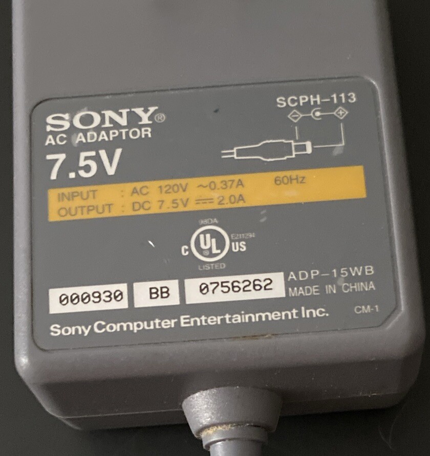 OEM Original Sony AC Adaptor7.5V SCPH-113