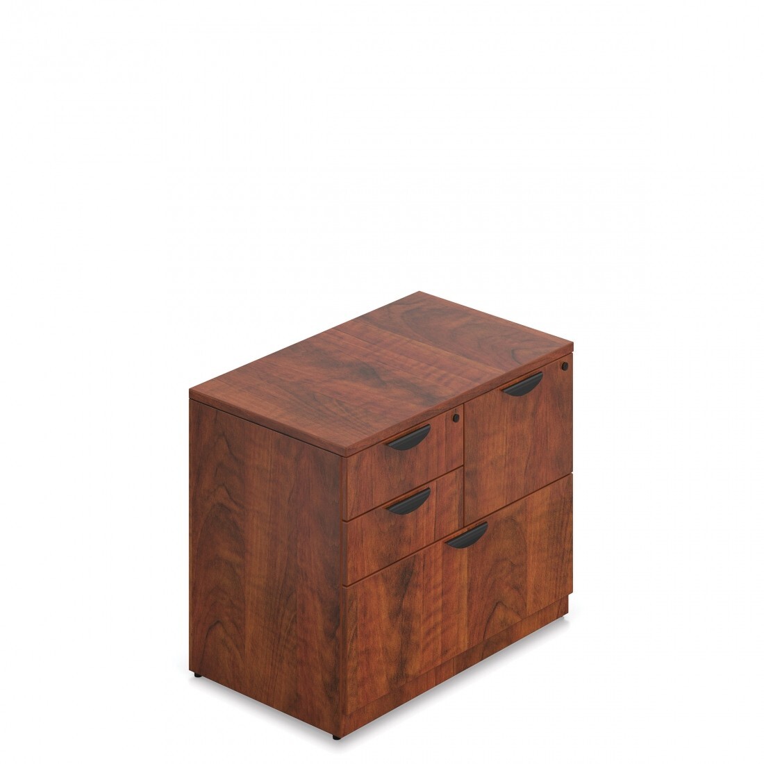 Offices To Go Mixed Laminate Storage Cabinet 36"w x 22"d Dark Cherry Finish