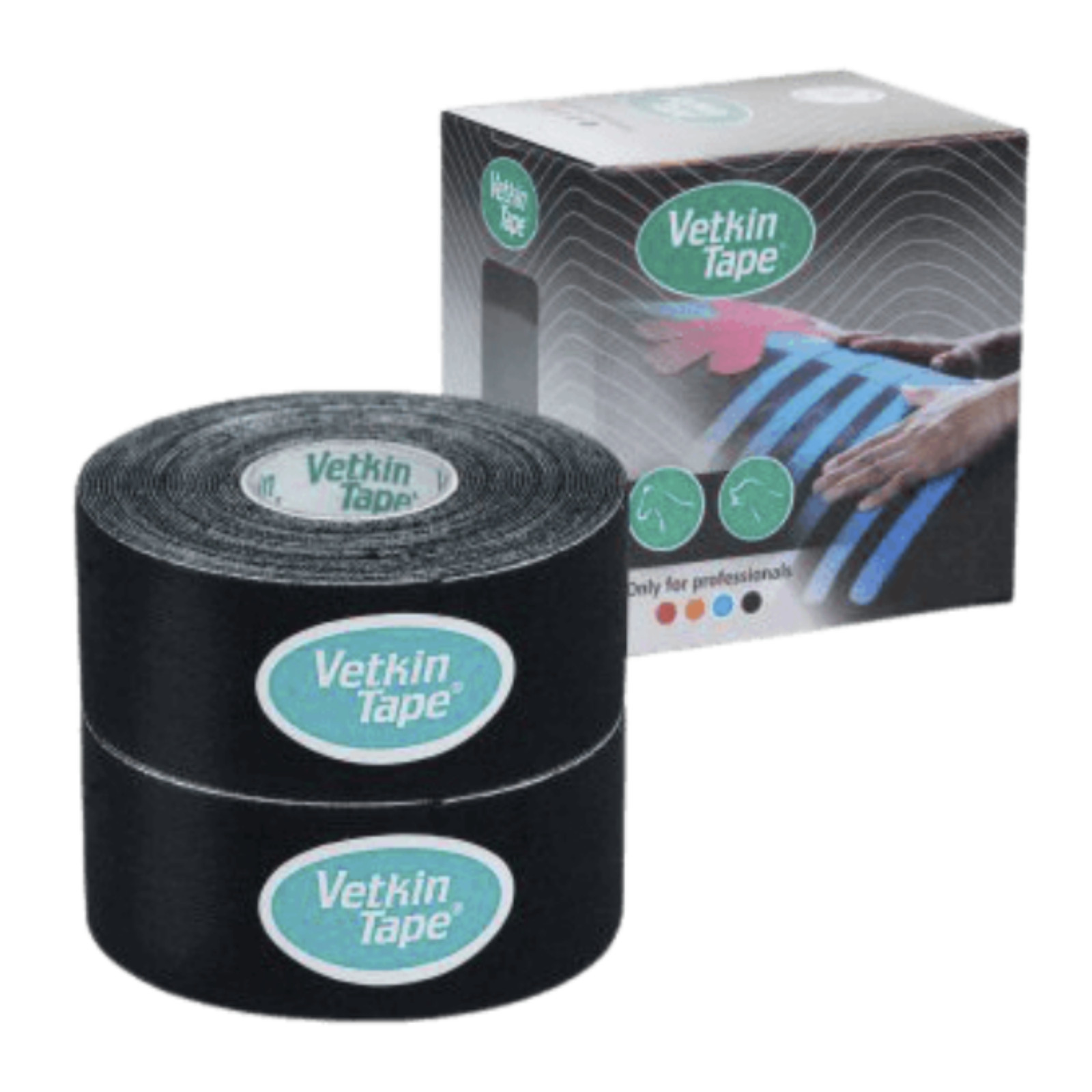 VetkinTape Equine & Canine Kinesiology Tape [Veterinary]: 1.18 in. x 16.5 ft. Bl