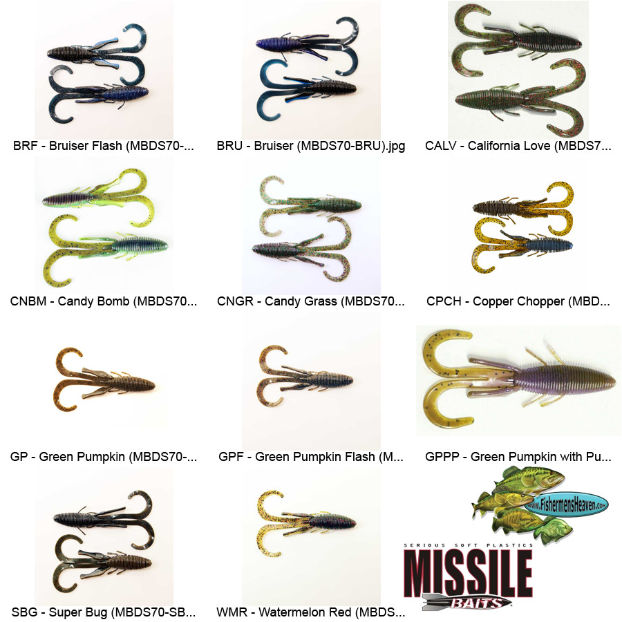 Missile Baits D Stroyer Creature Bait 7 Inch Any 6 Colors MBDS70 Fishing Lures