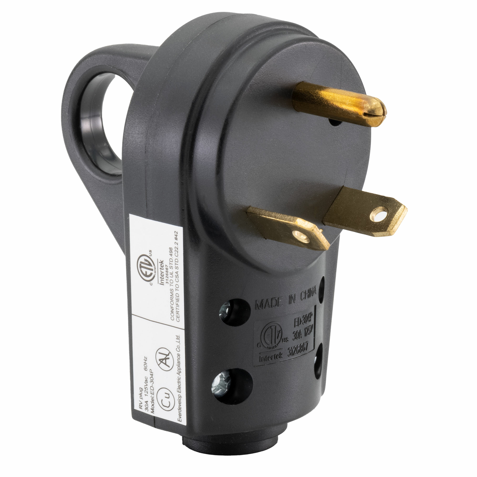 30 Amp RV Plug Replacement Male Plug End Camper Power Adapter 30A