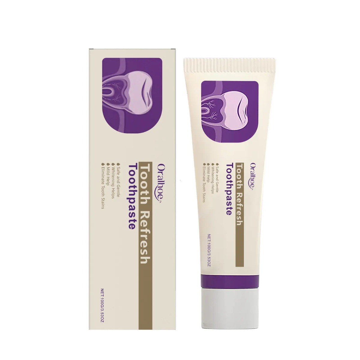 Teeth Whitening Toothpaste–Removes Breath, & Freshens Mouth Stains Refresh,100g