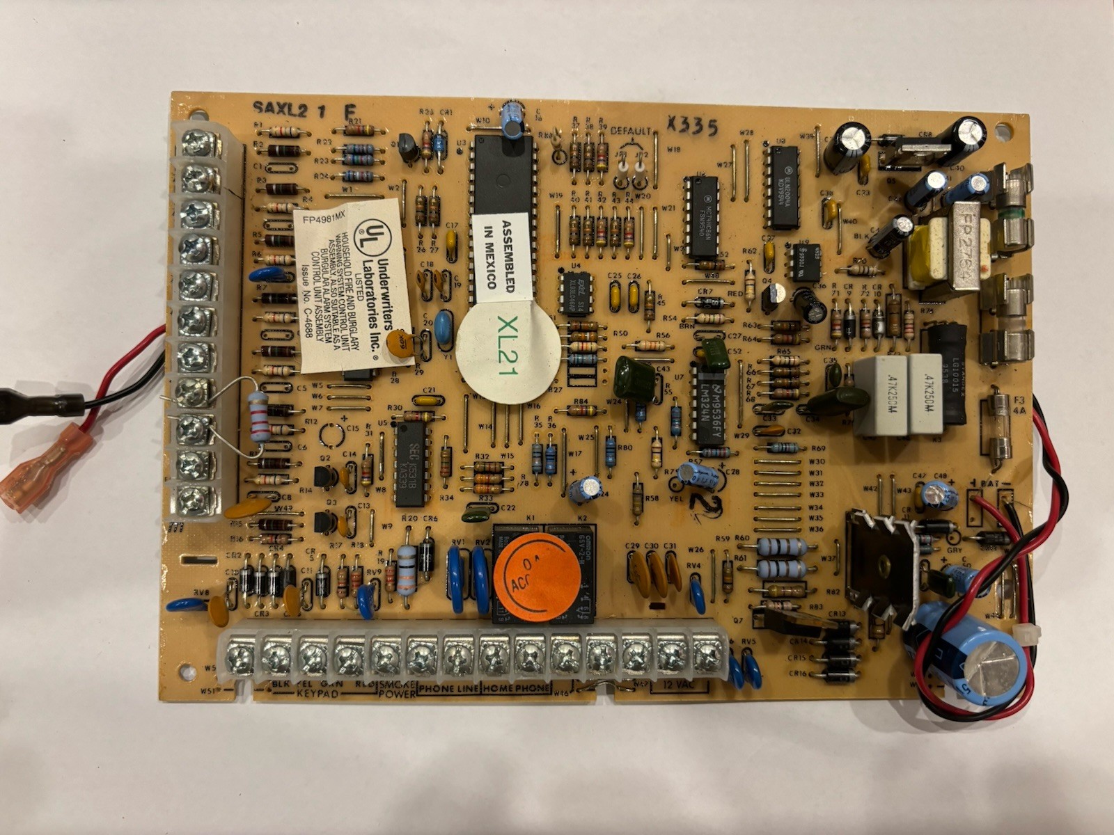 Xl21 FBI Alarm Panel Honeywell From A Customers Working System