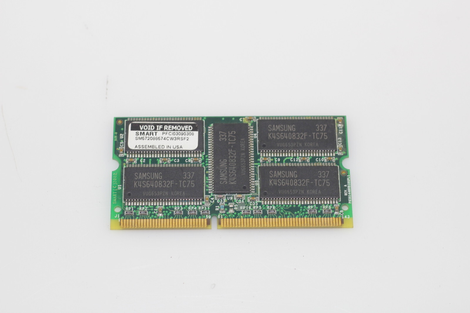 LOT OF 3 sm572088574cw3rsf2 smart modular 64mb sodimm parity pc 100 100mhz memor