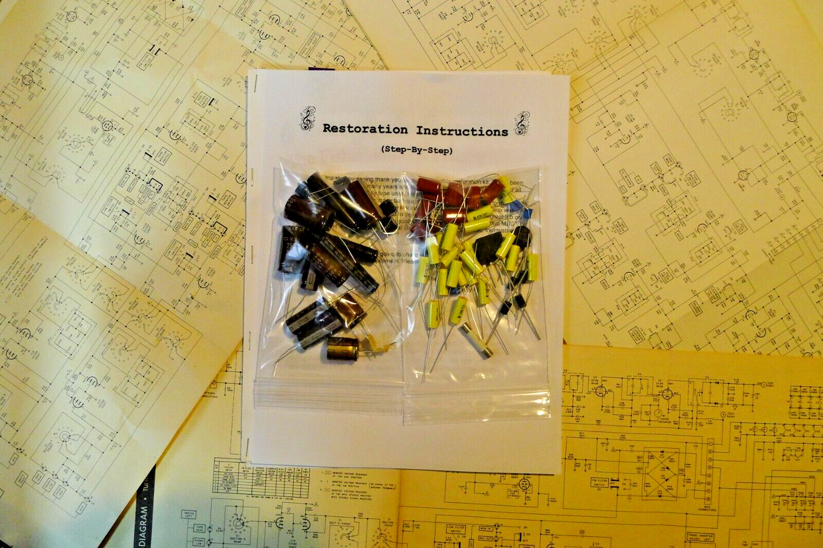 Pilot SM-245A restoration kit service recap capacitor rebuild capacitor