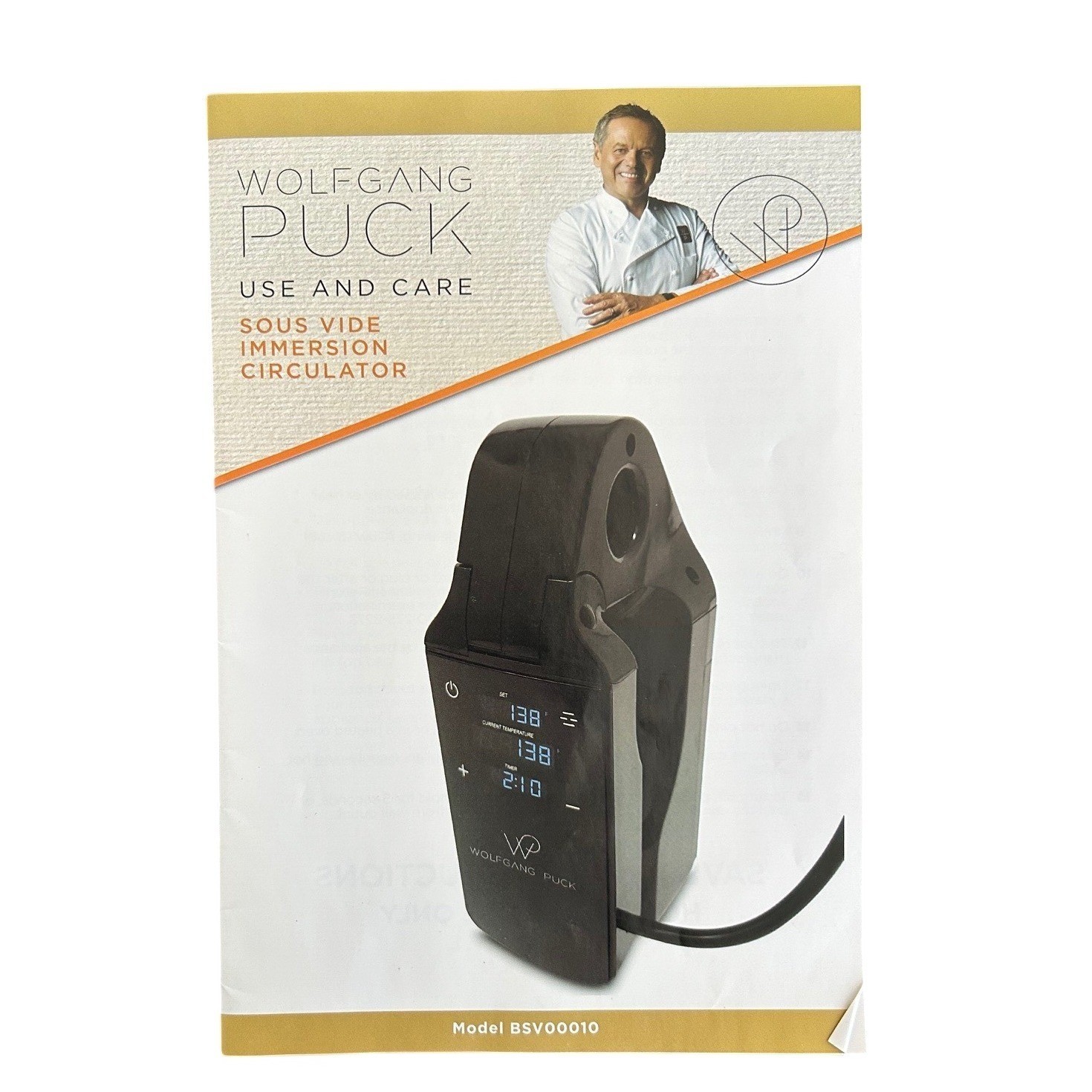 Wolfgang Puck Compact Clip Sous Vide Immersion Circulator Black BSV00010 NEW
