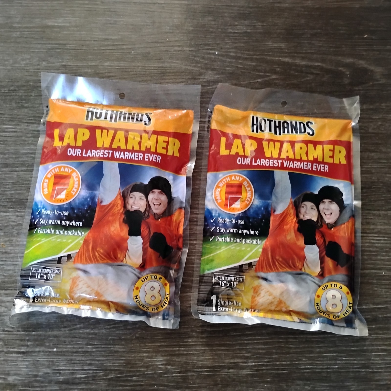 2 Hot Hands Lap Warmer 16" X 10" Up to 8 Hours of Long Lasting Heat  exp 9/29