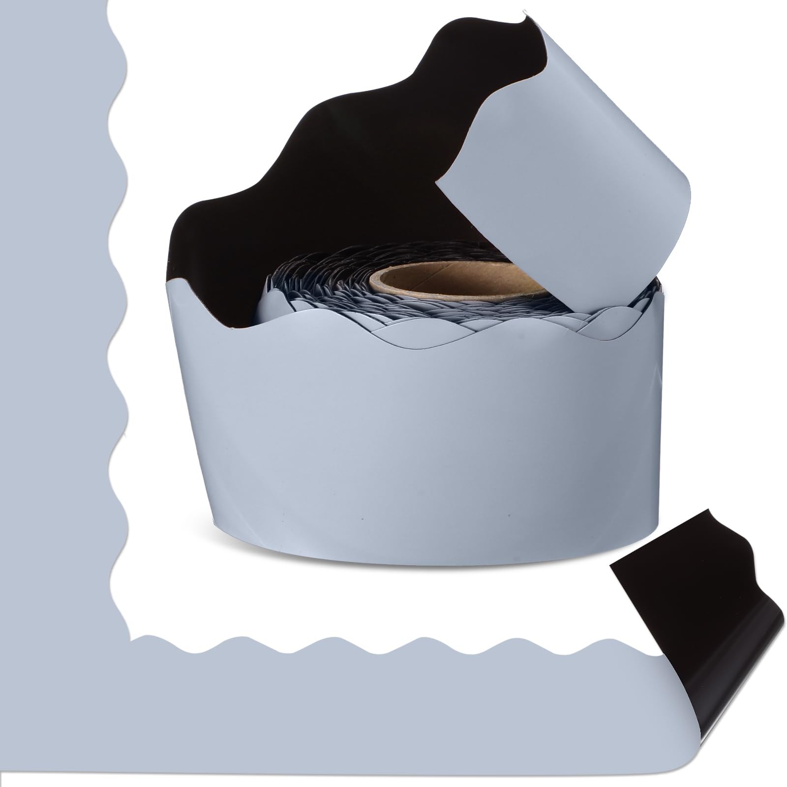 Tenceur 48 Ft Magnetic Bulletin Borders Gray Blue