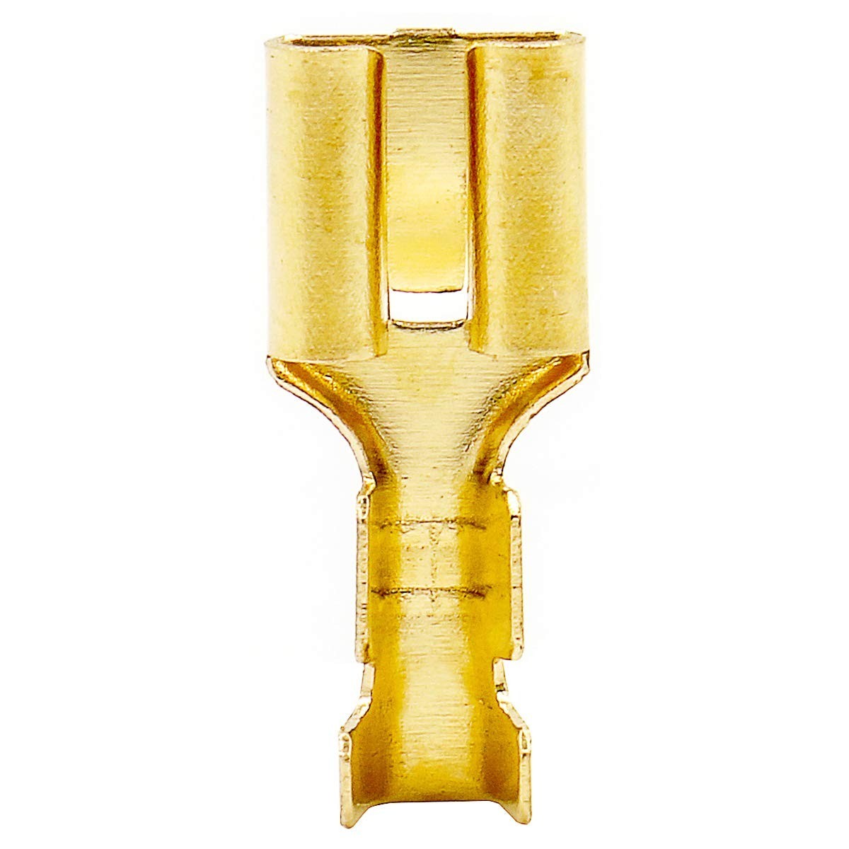 Female Spade Quick Splice Crimp Terminals 6.3Mm Non-Insulated 100 Pcs