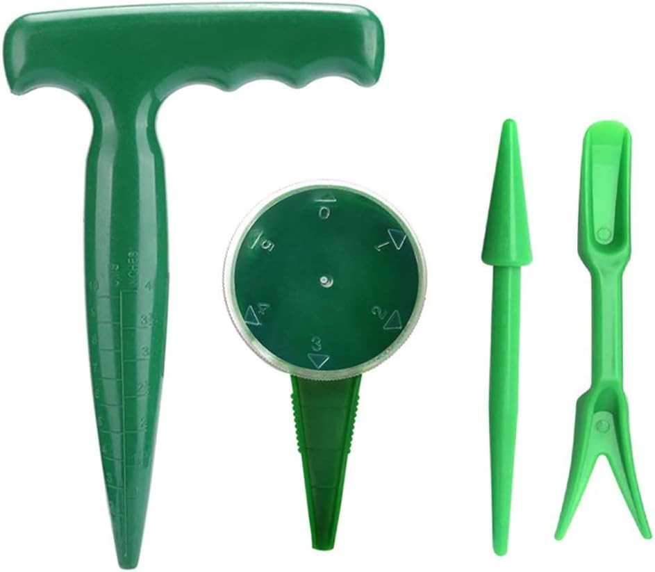 Adjustable Handheld Seed Dispenser Tool Set, Dibber & Widger for Planting - 4