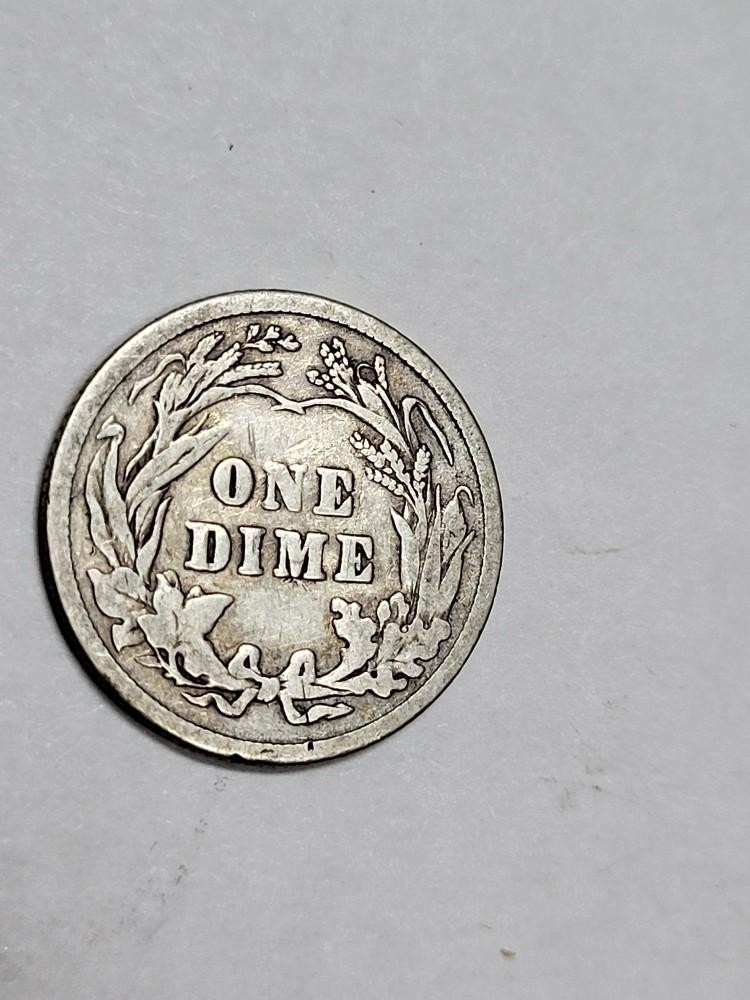 1907 Barber Dime