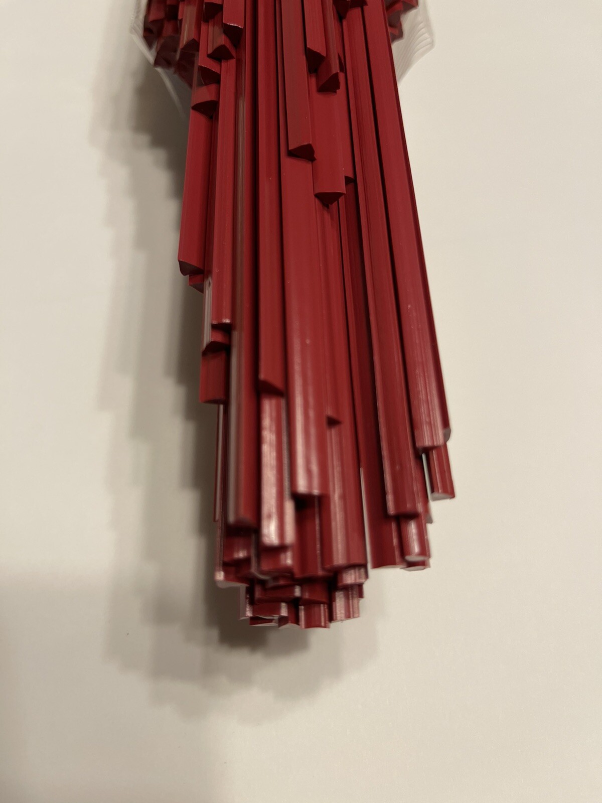 HDPE Polyethylene Plastic Welding Rods-20ft Triangular (12in x 5.7mm Red) Repair