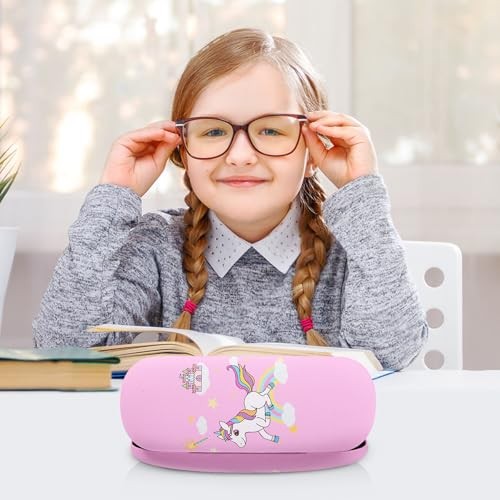 3 Pcs Cute Eyeglasses Case Hard Shell Storage Cases Unicorn Hard Clamshell