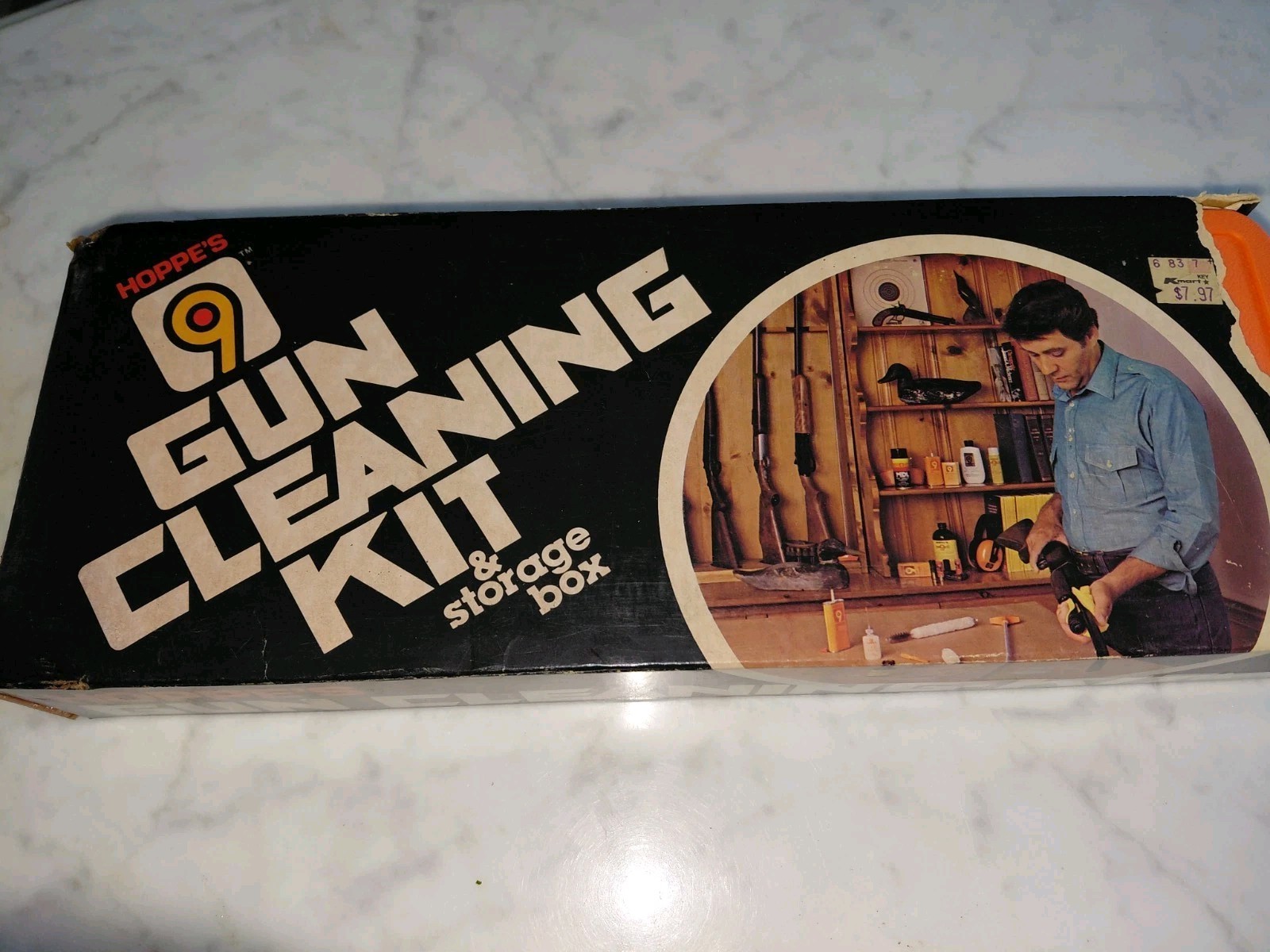 Vintage Hoppes 9 Universal Shotgun Cleaning Kit All Gauges Orange Case SGOU USA