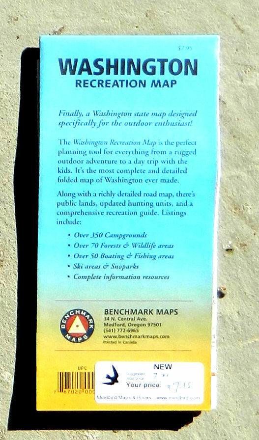 Benchmark Maps, Washington Recreation Map (2007, folded map)