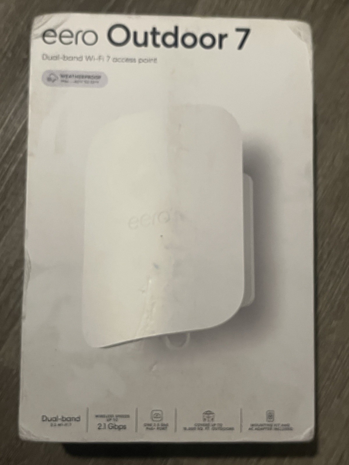 eero Outdoor 7 Dual-Band Wi‑Fi 7 Wireless Access Point, White