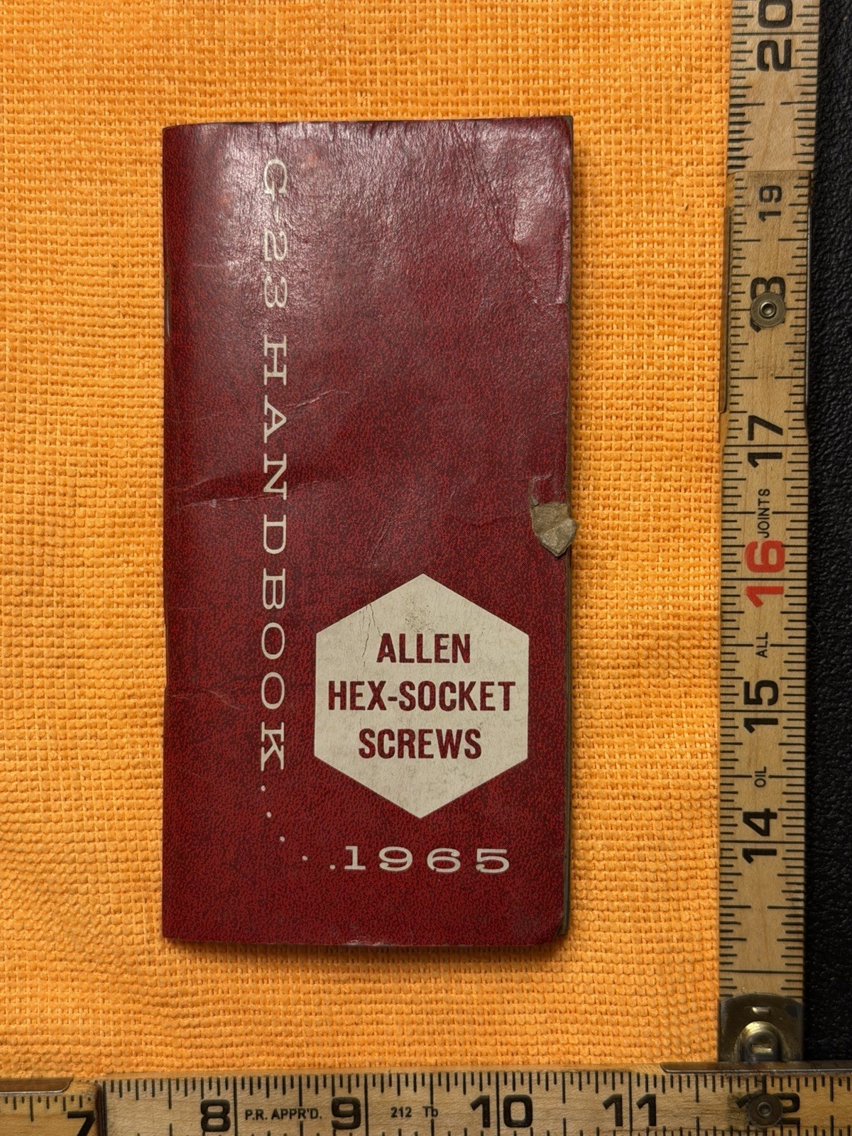 Vintage 1965 Allen Hex-Socket Screw Handbook G-23 Reference Guide Pocket Book