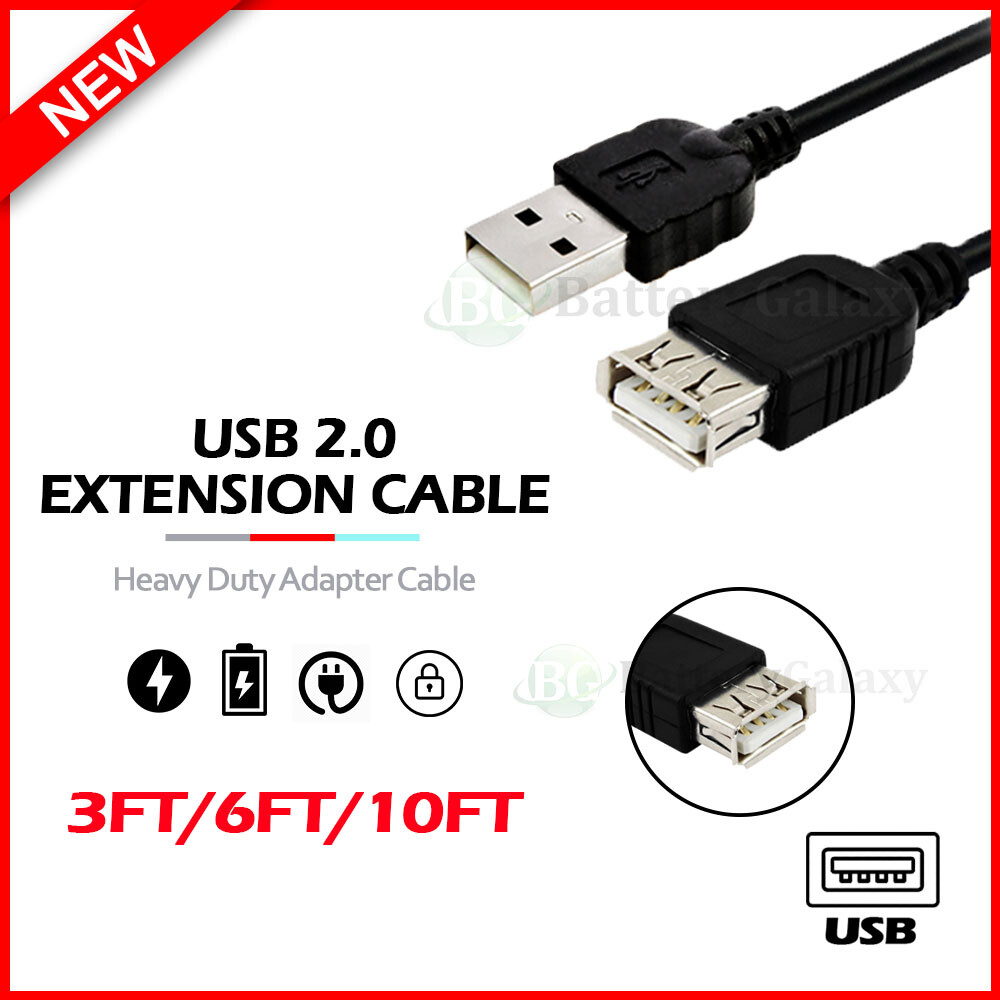 Fast USB Type A Male/Female Extension Cable LOT for Computer Mouse Printer Cord
