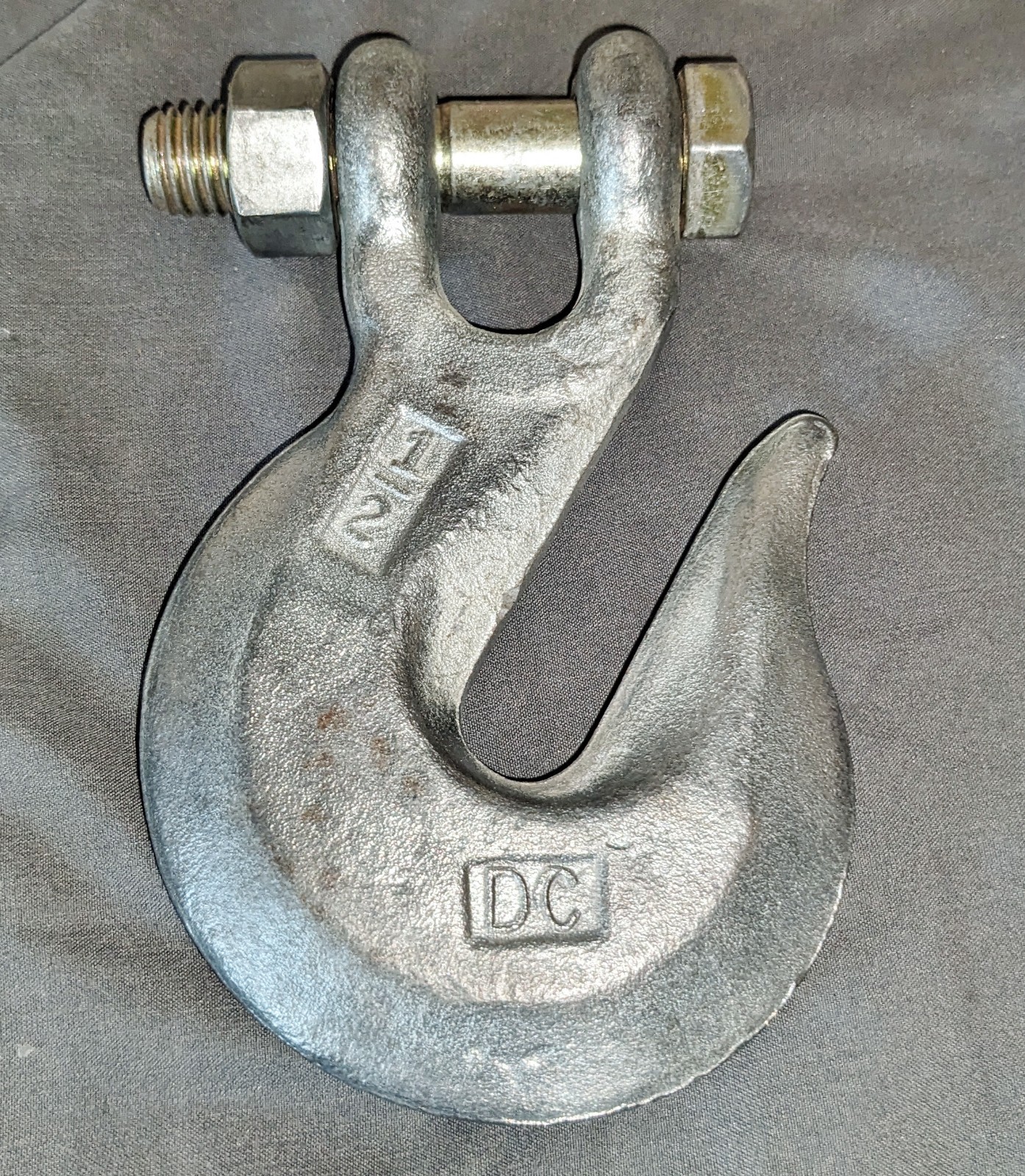 DC 1/2" CLEVIS HOOK WITH BOLT HIGH TEST 3 GRAB HOOK TOW CHAIN HOOK