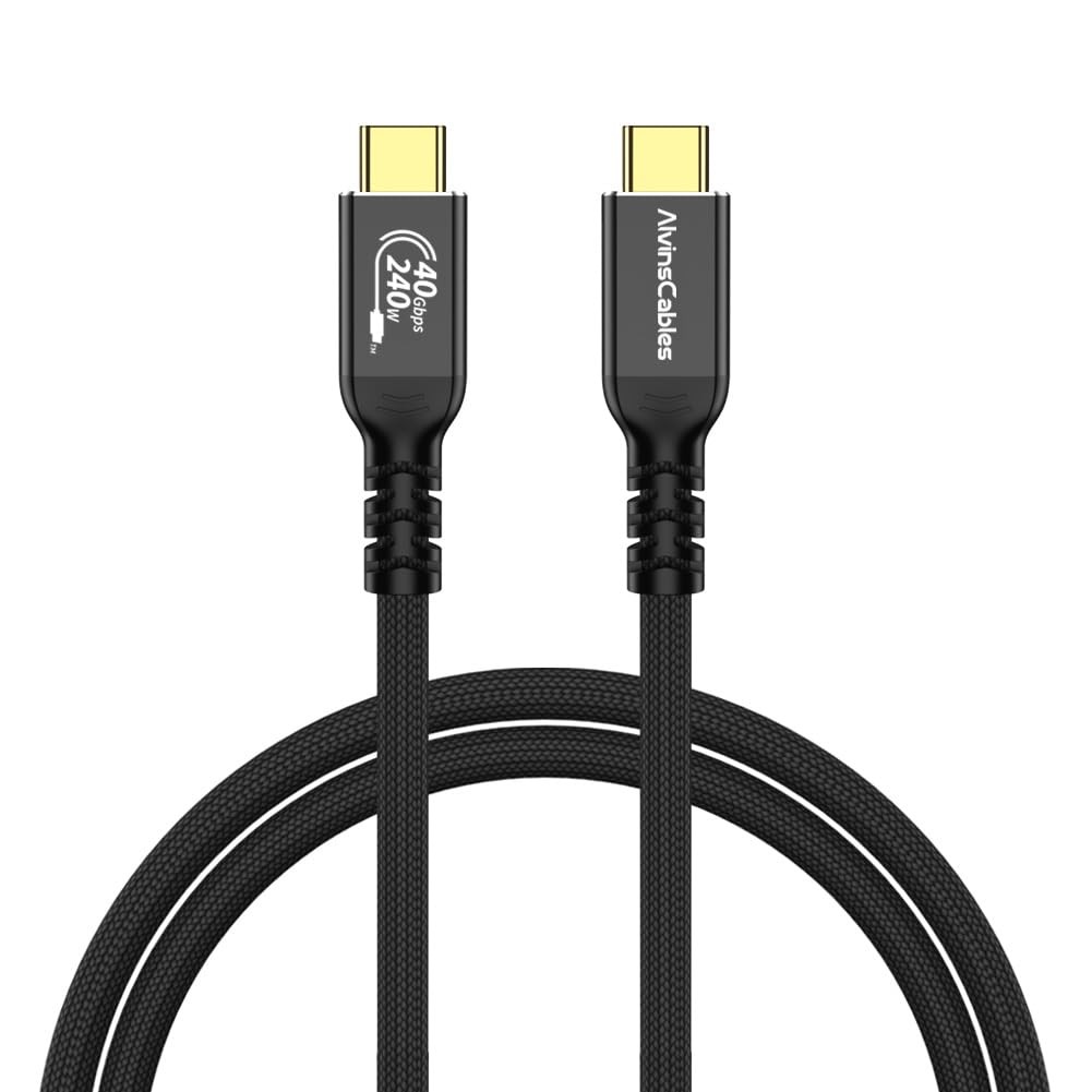 USB4 Cable 2ft USB-C to USB-C Cable 40Gbps Data Transfer 240W 8K@60Hz Display