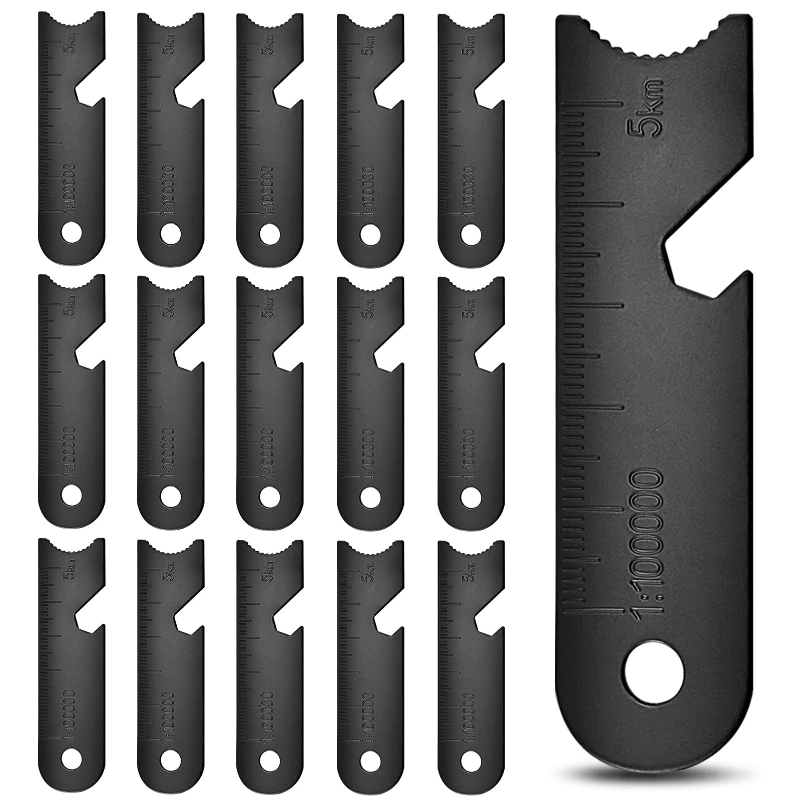 3 in 1 Black Ferro Rod Scraper 15PCS Ferro rods Magnesium Rods Striker Multif...