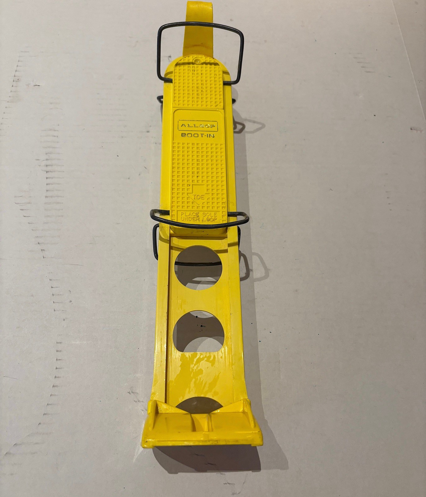 Vintage Allsop Yellow BOOT-IN Ski Boot Carrier Holder Tree