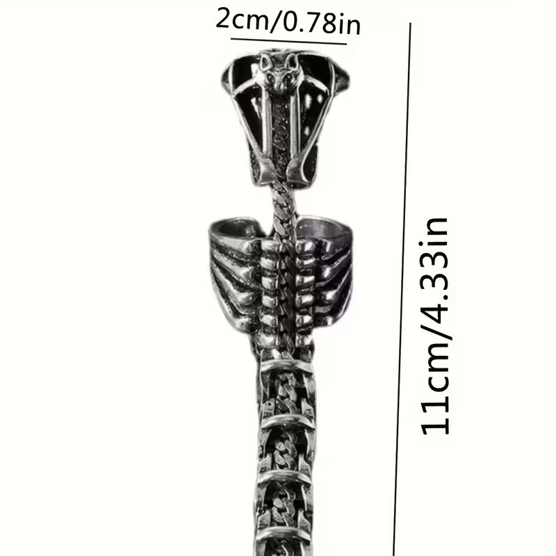 Scorpion Link Tail Open Exaggerated Ring Jewelry Gothic-Silvery Size-9