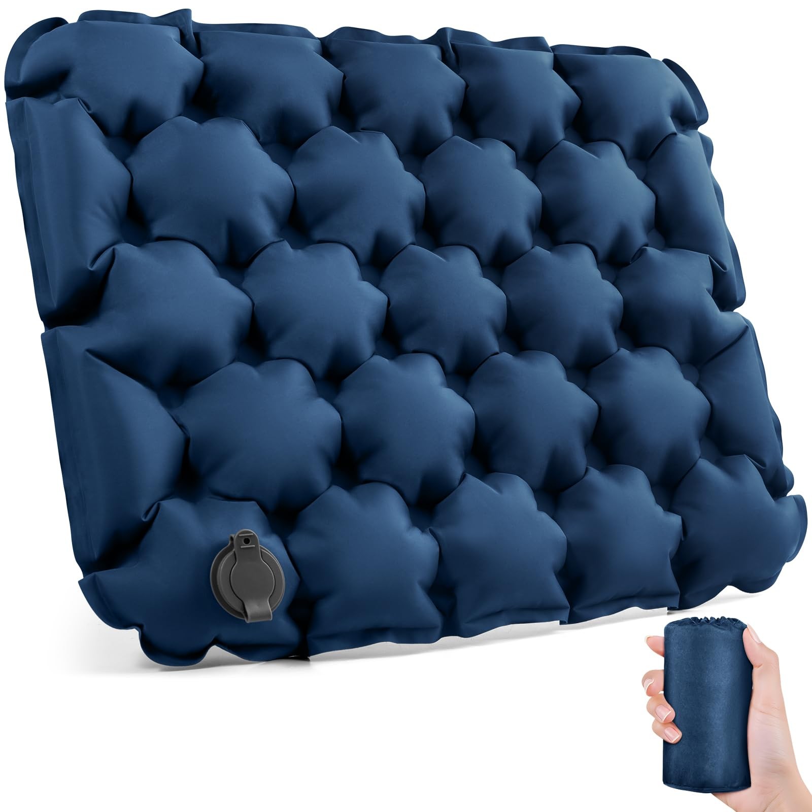 Inflatable Seat Cushion Portable Lightweight Stadium Seat Pad Travel Air Seat...