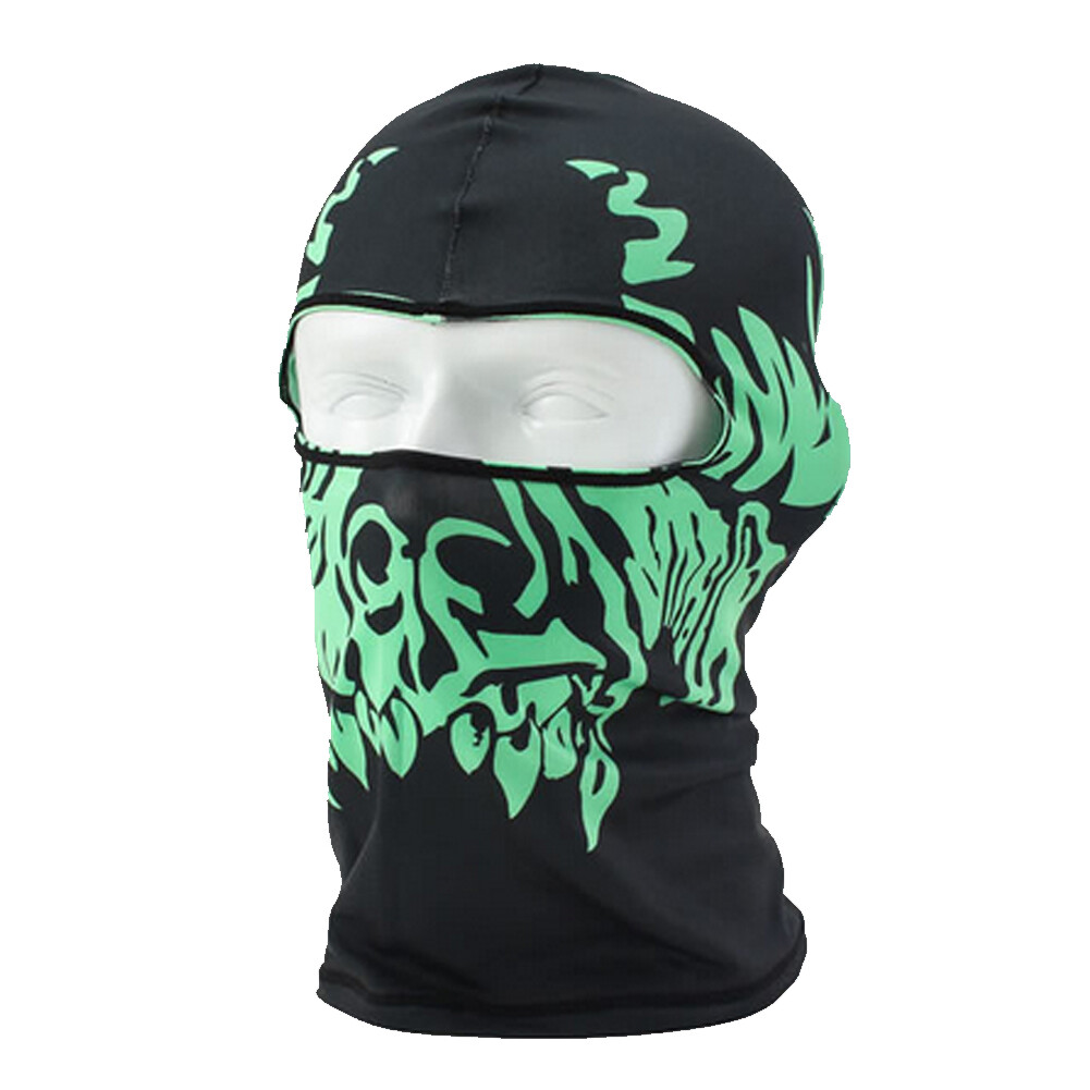 Tactical Skull Ghost Printed Full Face Mask Balaclava Hood Halloween Ski Bicycle