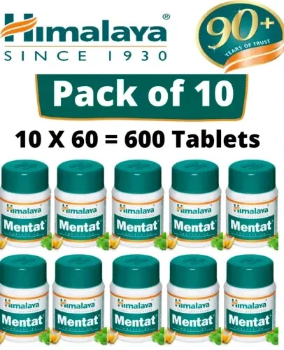 Himalaya Mentat Tablets For Memory Wellness (10* 60) Herbal Reduces Stress