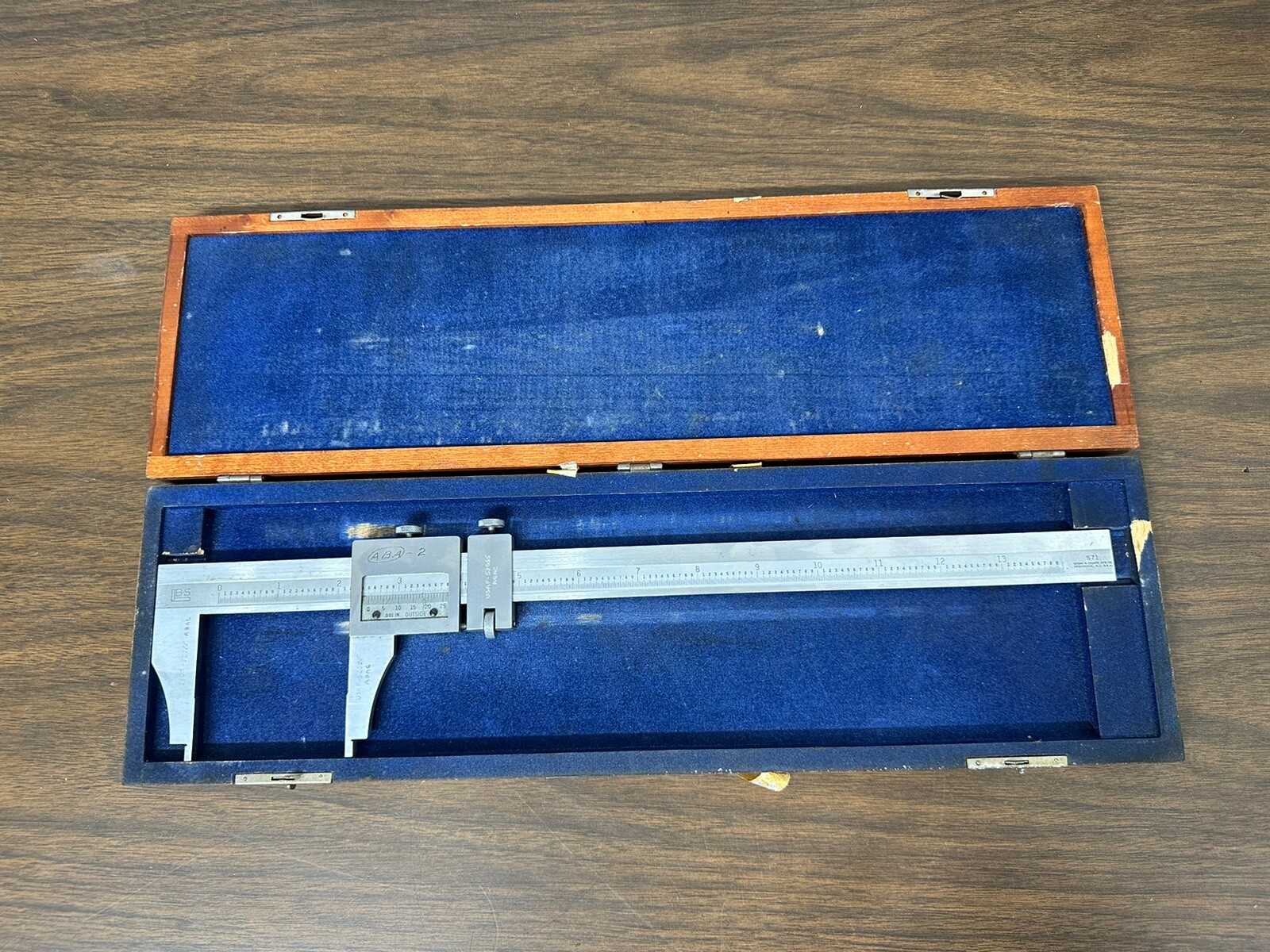 BROWN & SHARPE # 571   13" Vernier  Caliper in Wood Box