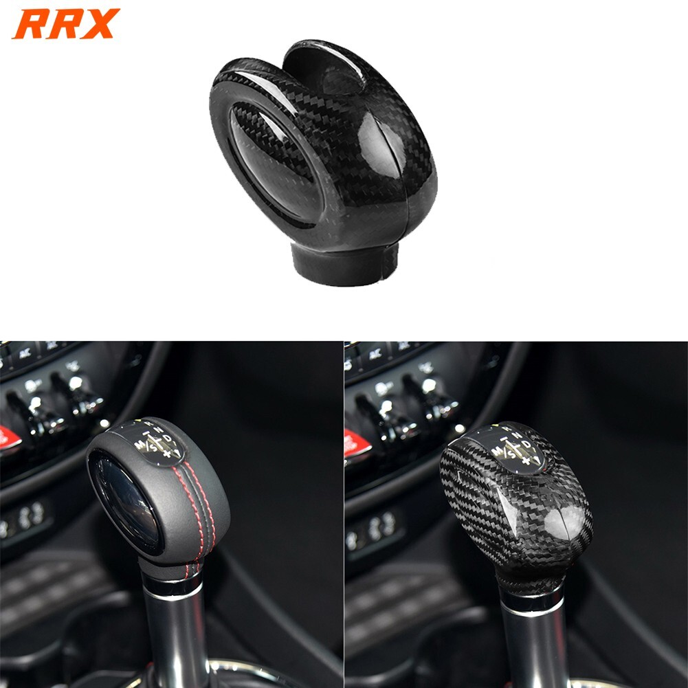 Real Carbon Fiber Gear Shift Knob Cover Trim For Mini Cooper F54 F55 F56 F57 F60