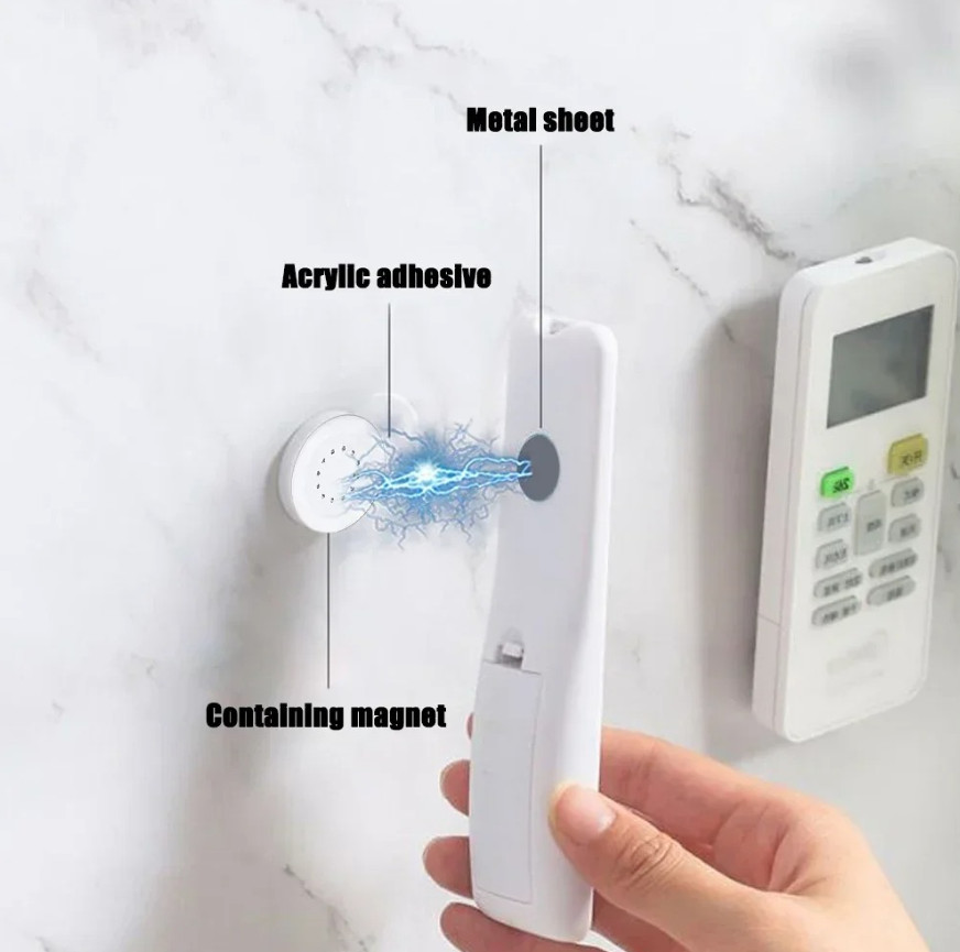 20pcs Magnetic Remote Control Storage Hooks Wall Mounted Anti-Lost Rack - NEW