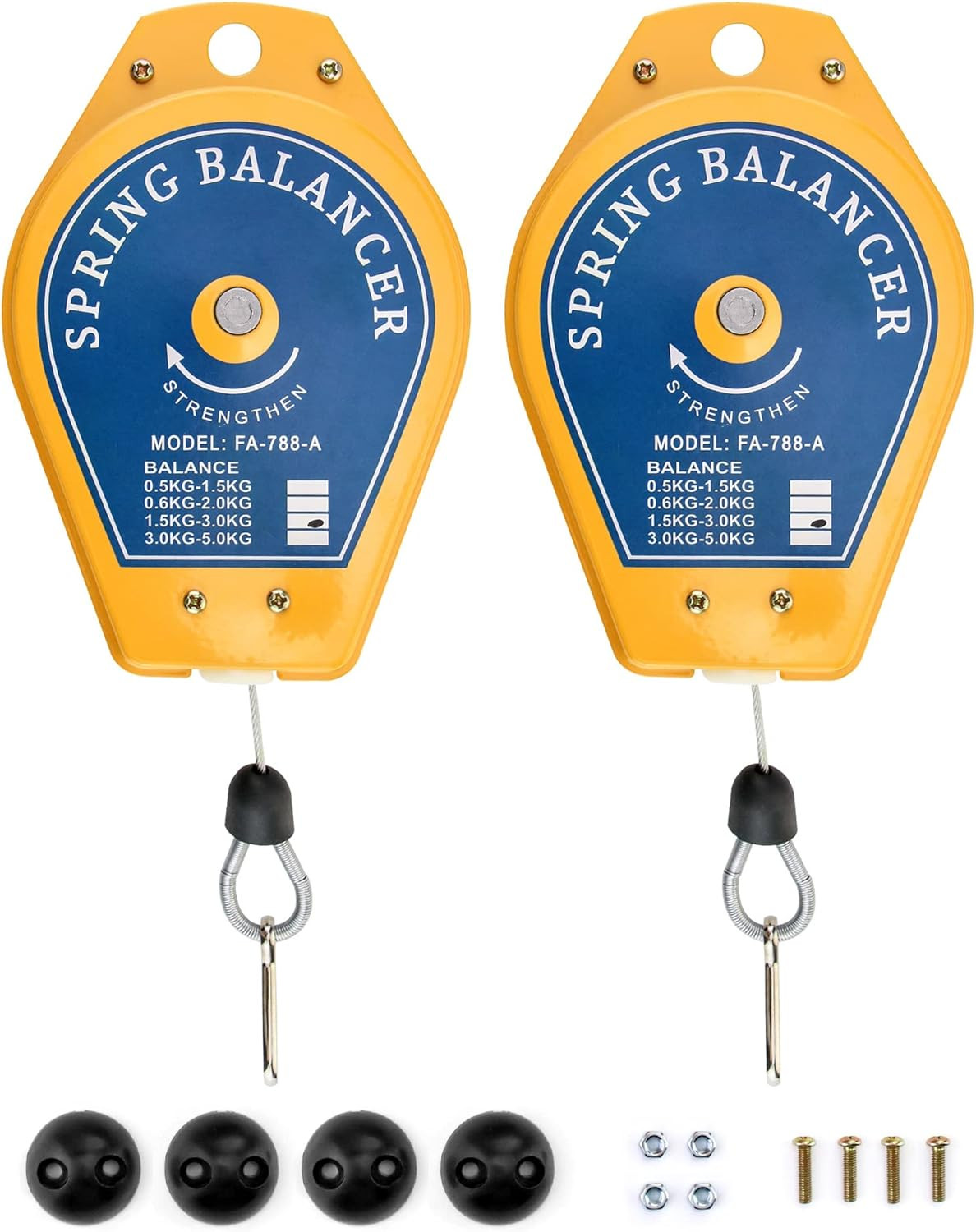 2 Pack Spring Balancer 3.3-6.6 lbs Retractable Tool Holder for Assembly Line Use