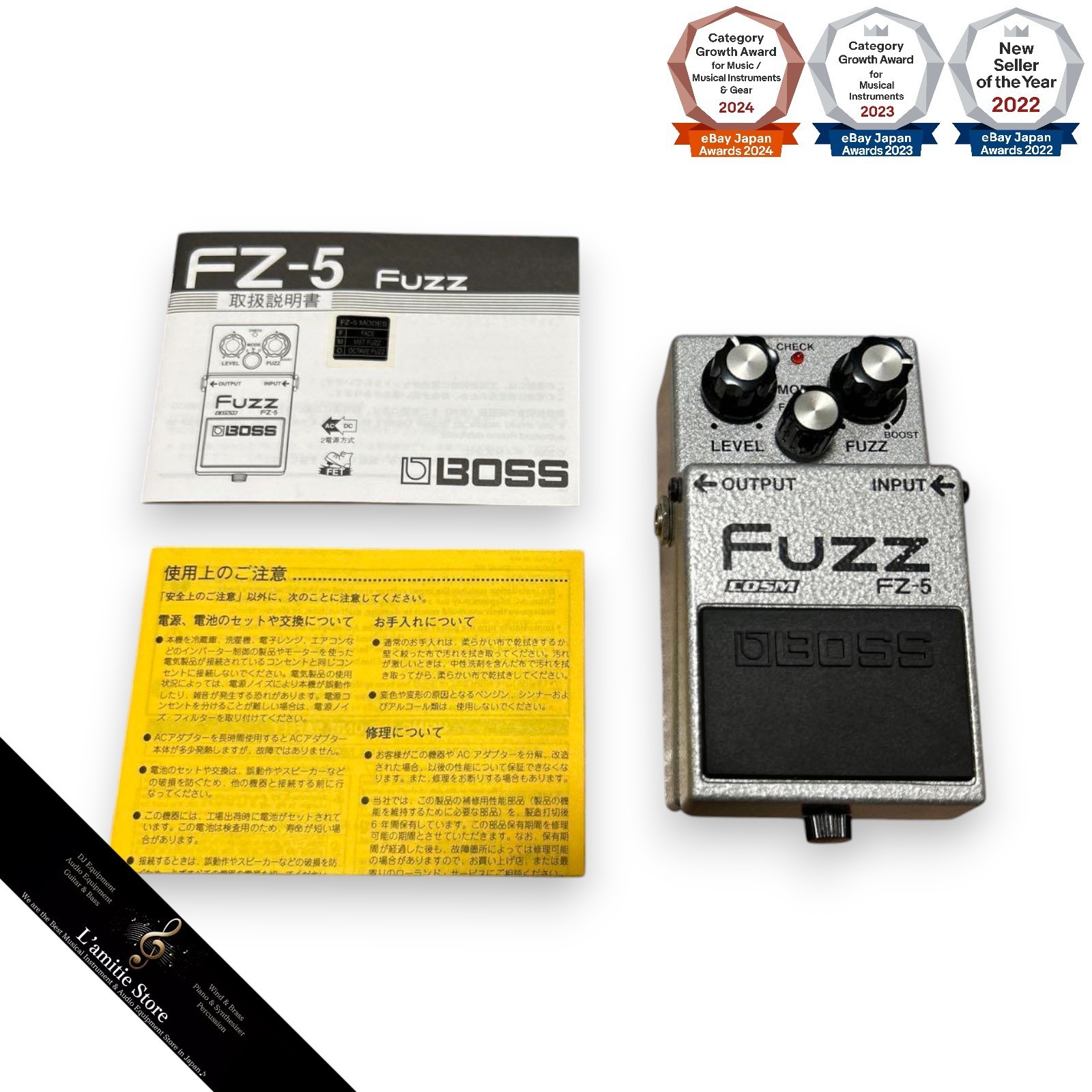 BOSS FZ-5 Fuzz Guitar Effects Pedal FZ5 Reproduction of 3 Vintage Sounds Tested