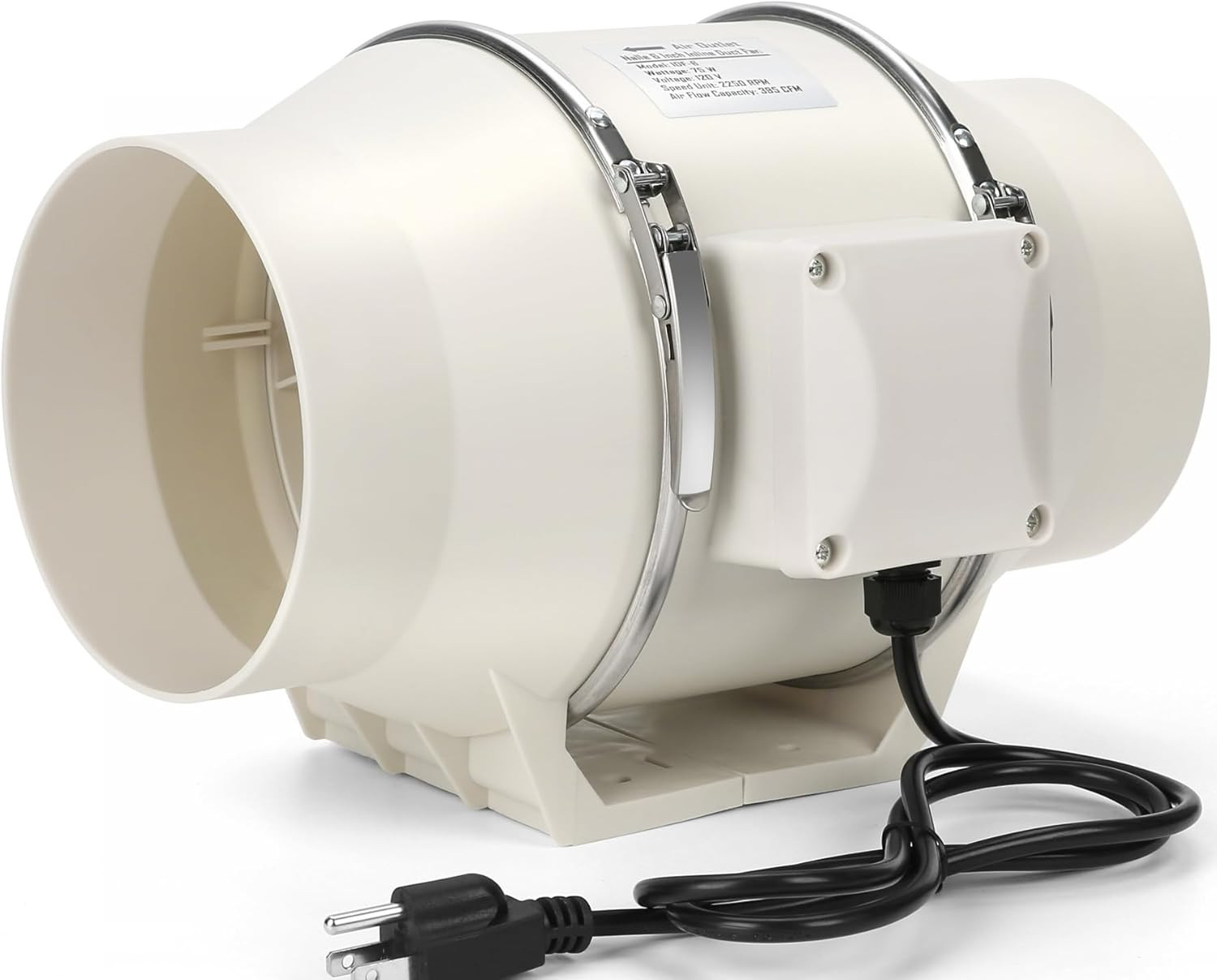 Ventilador Extractor en Línea 4 Pulgadas, 50W 280 CFM, Silencioso